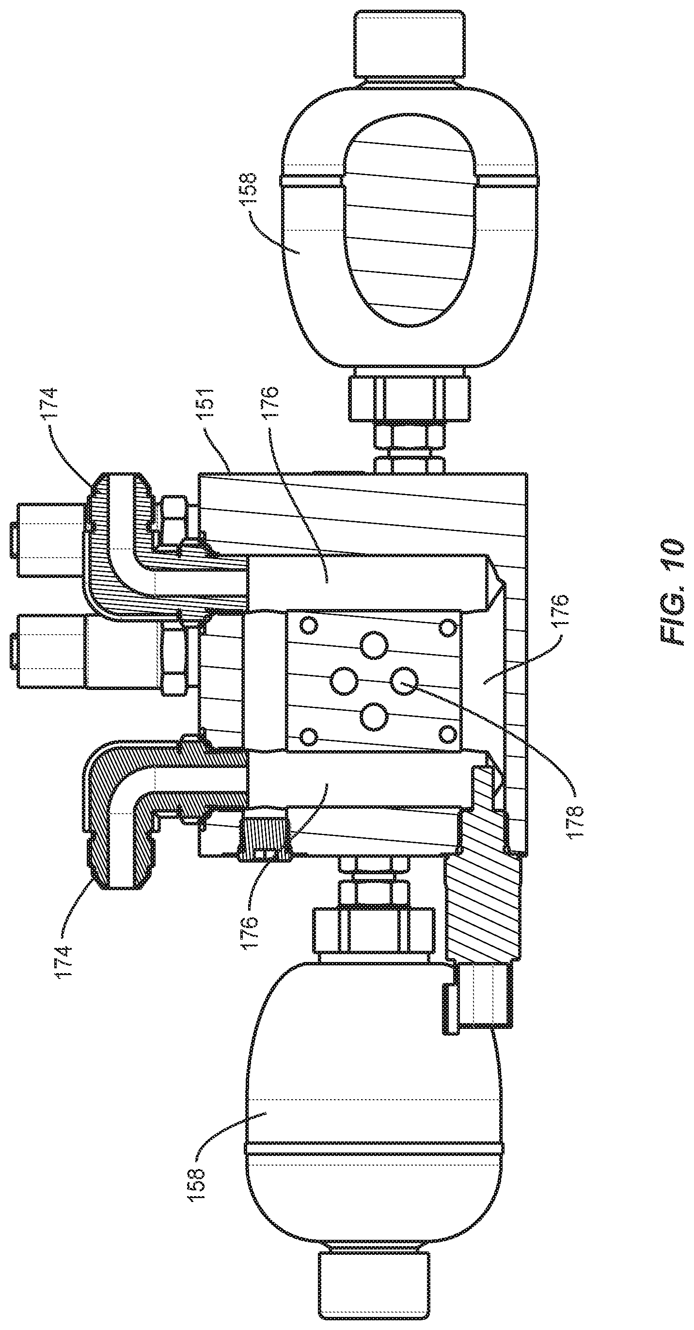 Patent US12312050 Figure 10 – Braking system for gyroscopic boat roll stabilizer