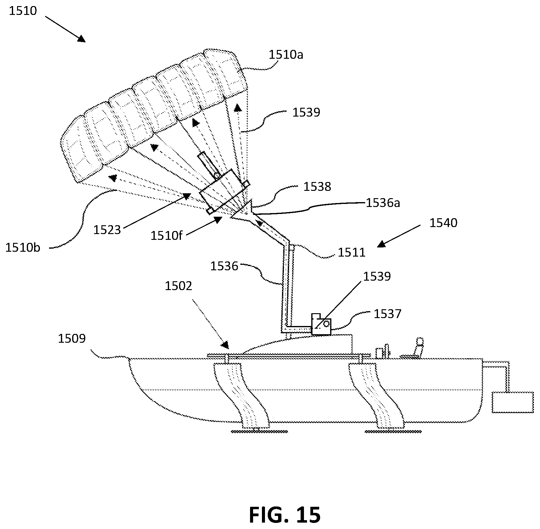 Patent US12312051 Figure 20 – Boat stabilizer with controllable parasail