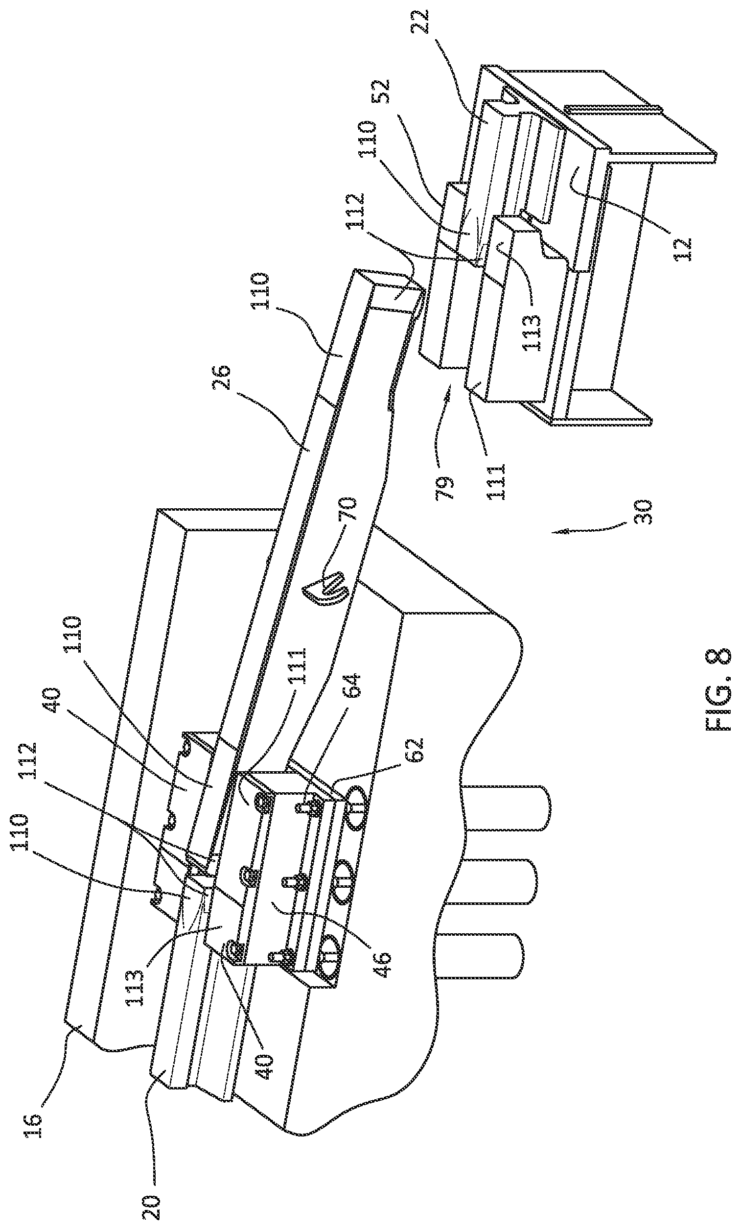 Patent US12312054 Figure 7 – Transition rails for shiplift transfer systems