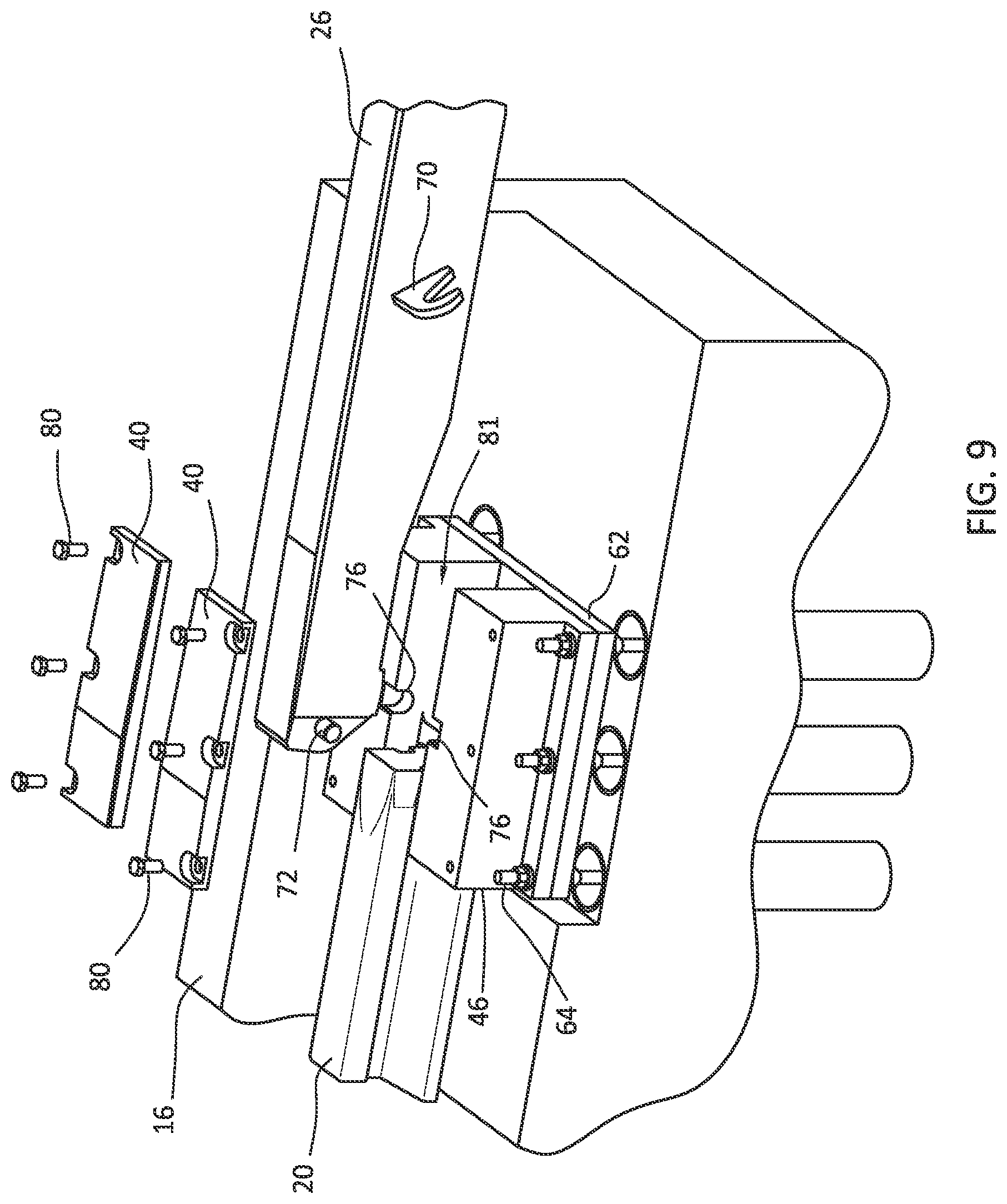 Patent US12312054 Figure 8 – Transition rails for shiplift transfer systems