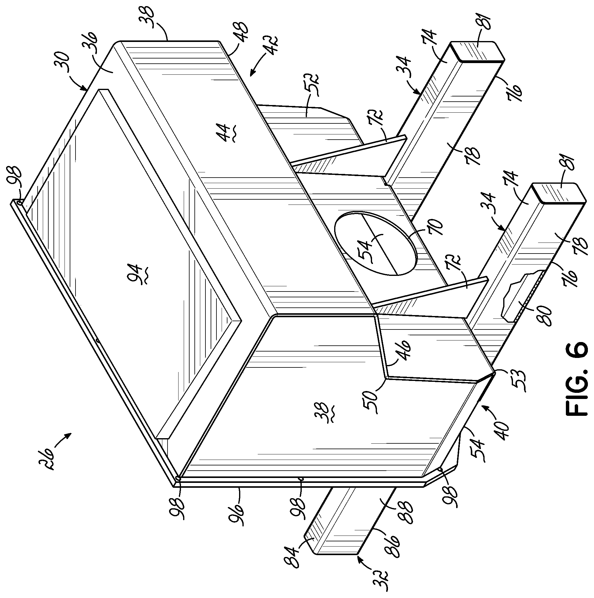 Patent US12312056 Figure 7 – Jet pump assembly and method of securing jet pump assembly to pontoon boat