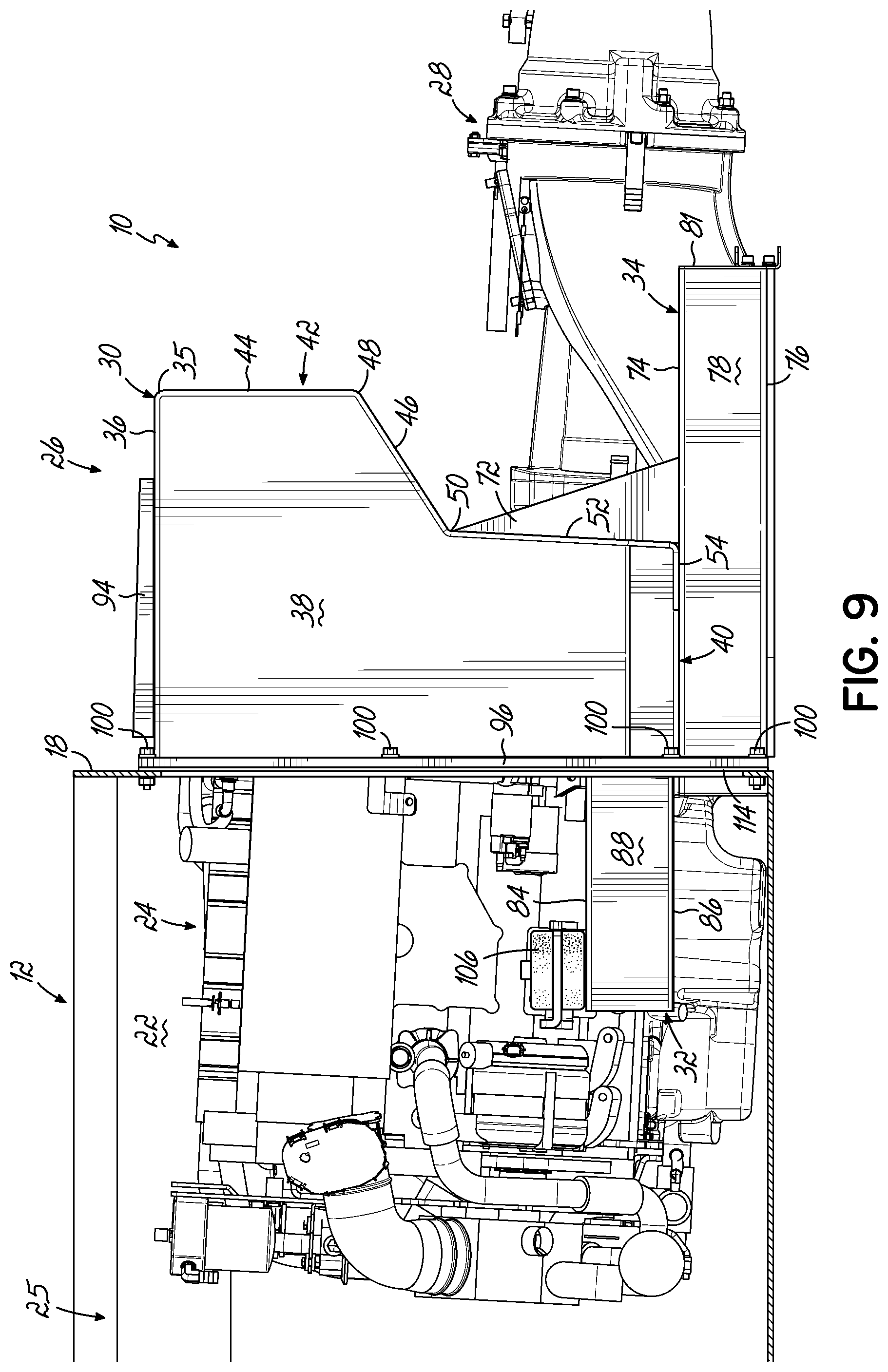 Patent US12312056 Figure 10 – Jet pump assembly and method of securing jet pump assembly to pontoon boat