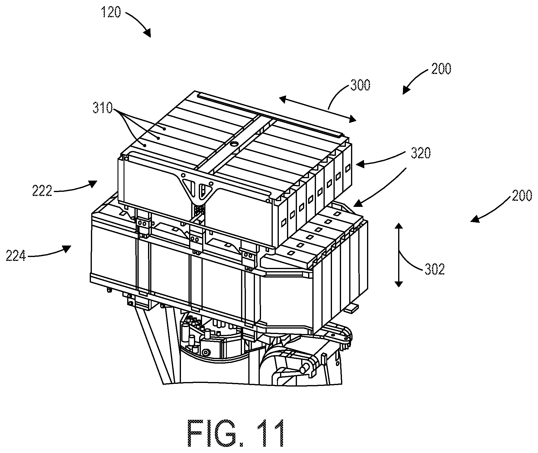 Patent US12312057 Figure 11 – Integrated electric outboard motor assembly