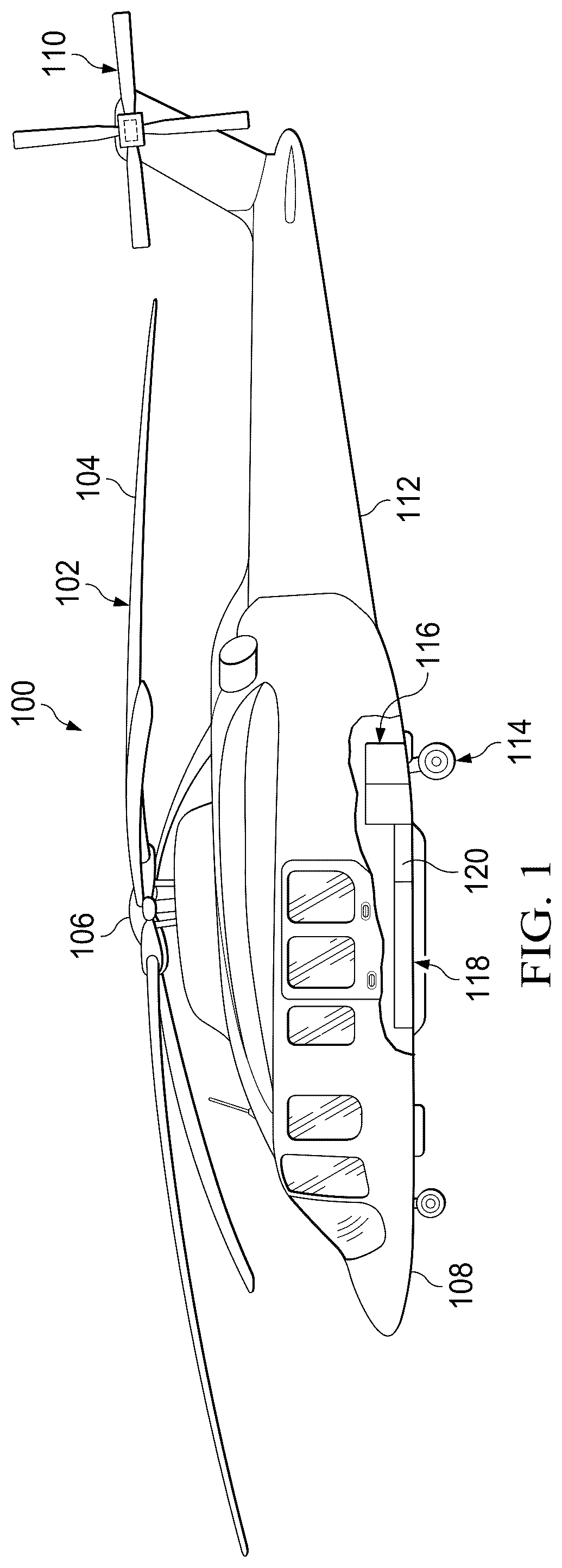 Patent US12312064 Figure 1 – Shaped aircraft fuel cells, systems and methods for enhanced crashworthiness