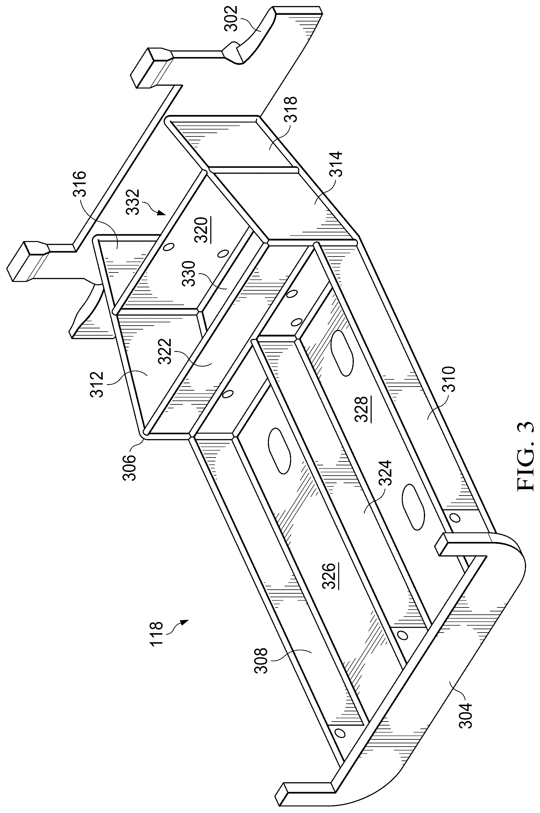Patent US12312064 Figure 3 – Shaped aircraft fuel cells, systems and methods for enhanced crashworthiness