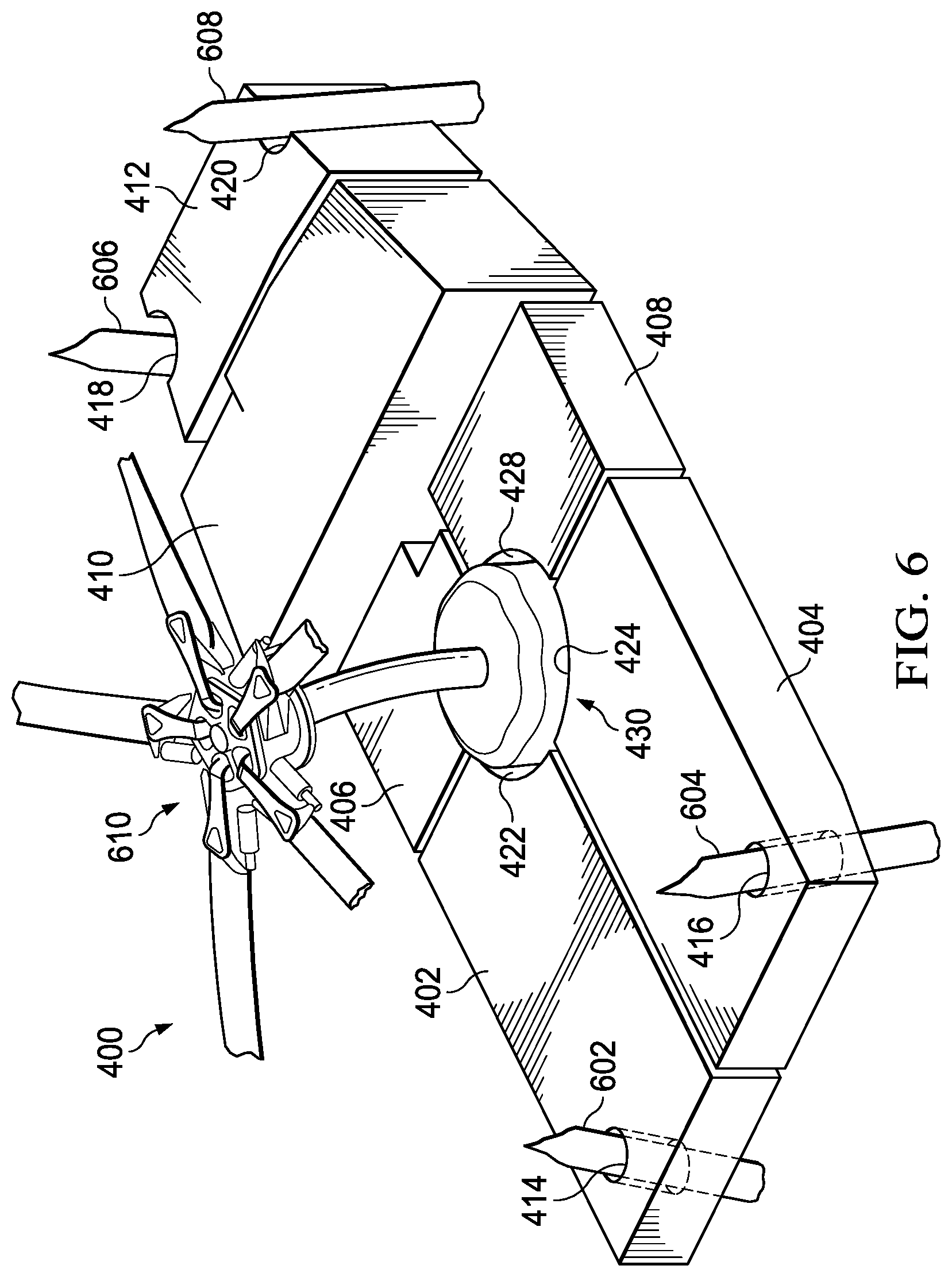 Patent US12312064 Figure 6 – Shaped aircraft fuel cells, systems and methods for enhanced crashworthiness