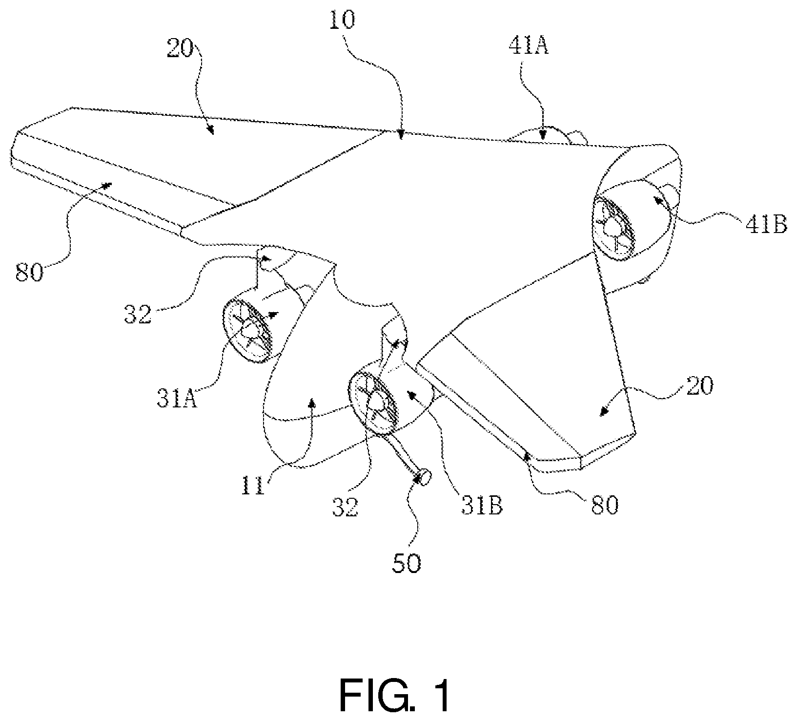 Patent US12312076 — Electric vertical take-off and landing aircraft — Figure 1