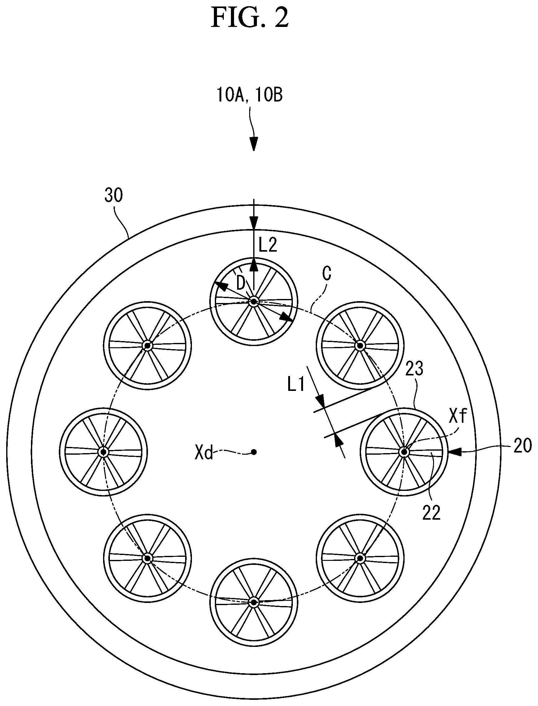 Patent US12312077 Figure 2 – Ducted fan device and aircraft