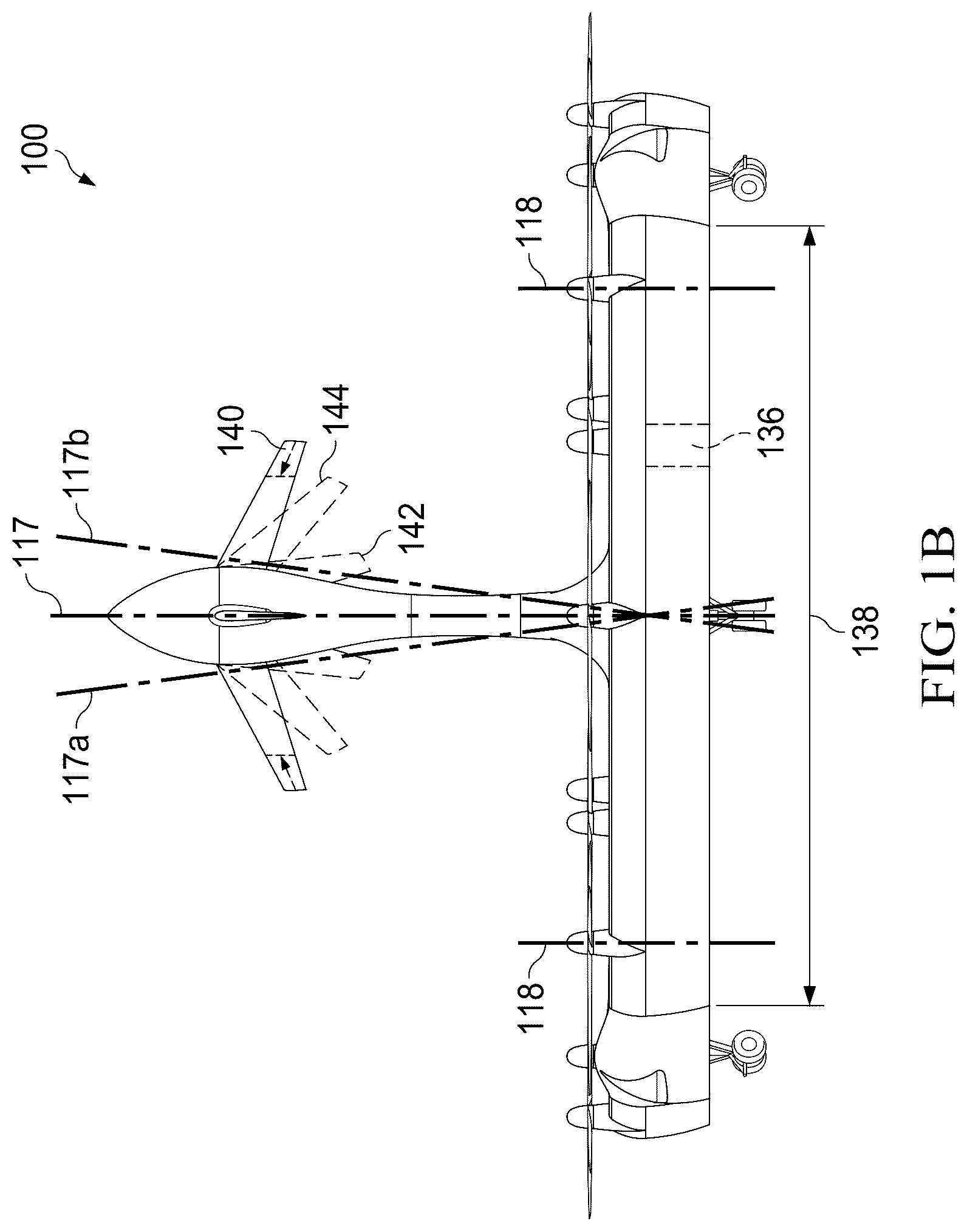 Patent US12312078 Figure 2 – Distributed propulsion system for vertical take off and landing closed wing aircraft