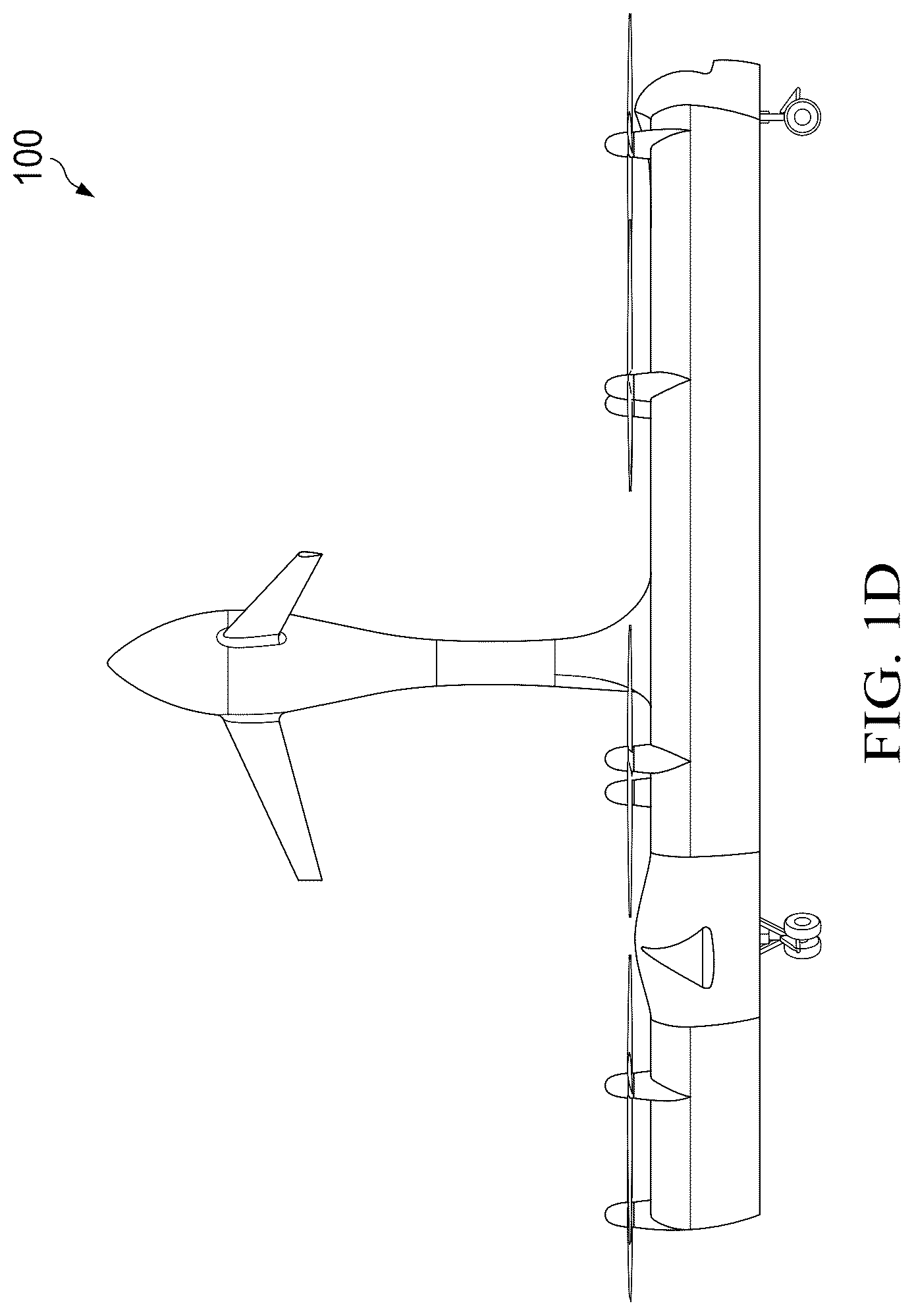 Patent US12312078 Figure 4 – Distributed propulsion system for vertical take off and landing closed wing aircraft