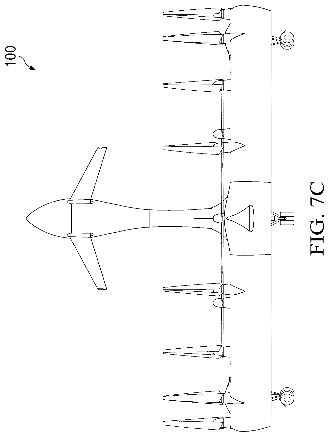 Patent US12312078 Figure 20 – Distributed propulsion system for vertical take off and landing closed wing aircraft