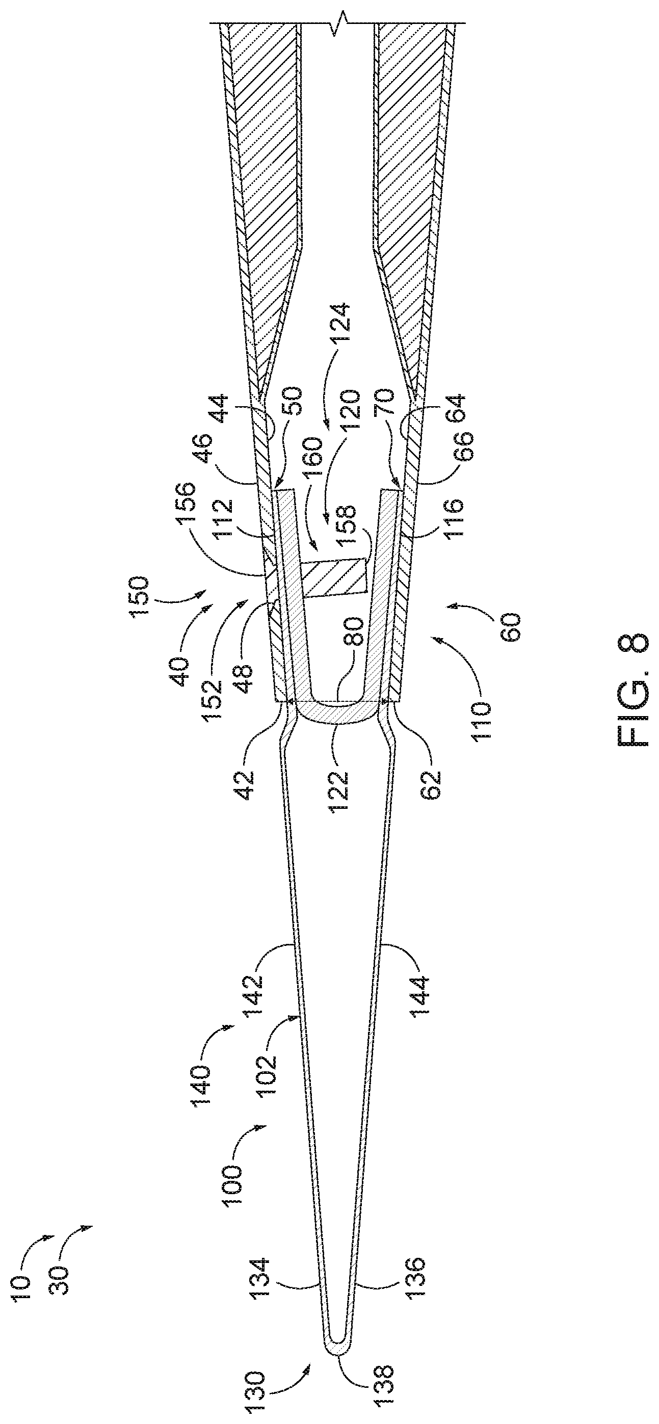 Patent US12312079 Figure 8 – Aerodynamic structures and methods of forming aerodynamic structures