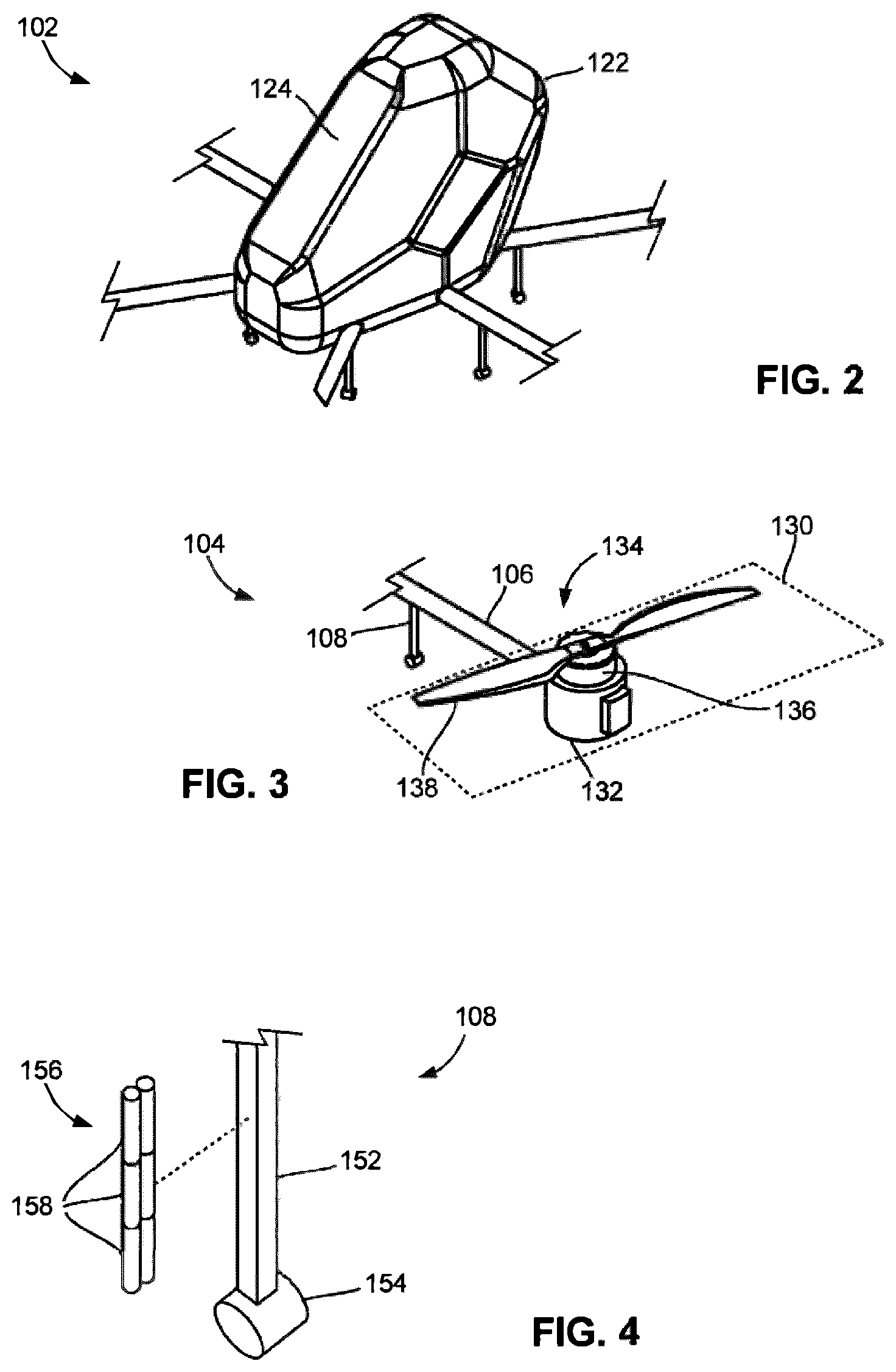 Patent US12312081 Figure 2 – Pilotless transportation aerial-vehicle having distributed-batteries and powering method therefor