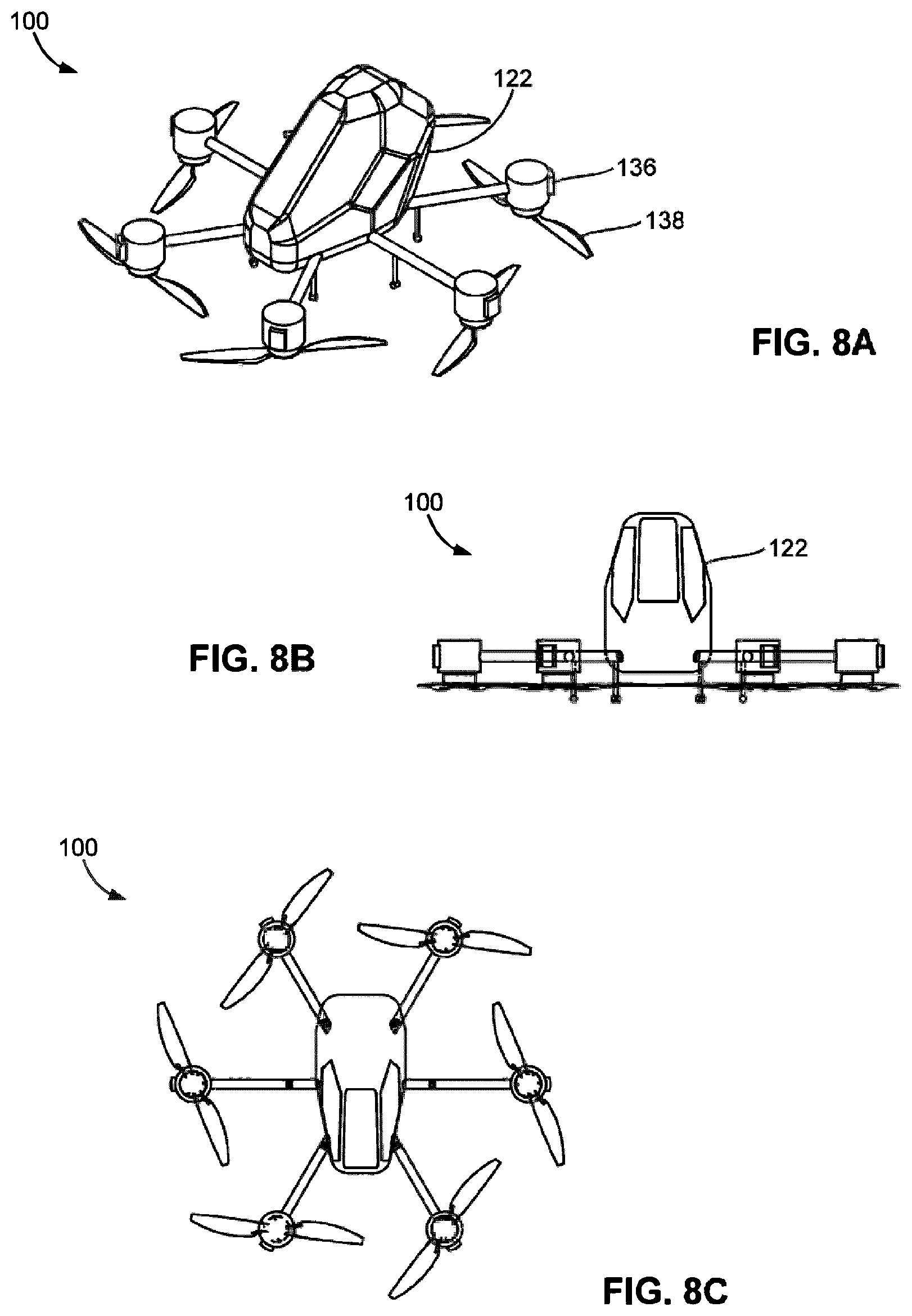 Patent US12312081 Figure 6 – Pilotless transportation aerial-vehicle having distributed-batteries and powering method therefor