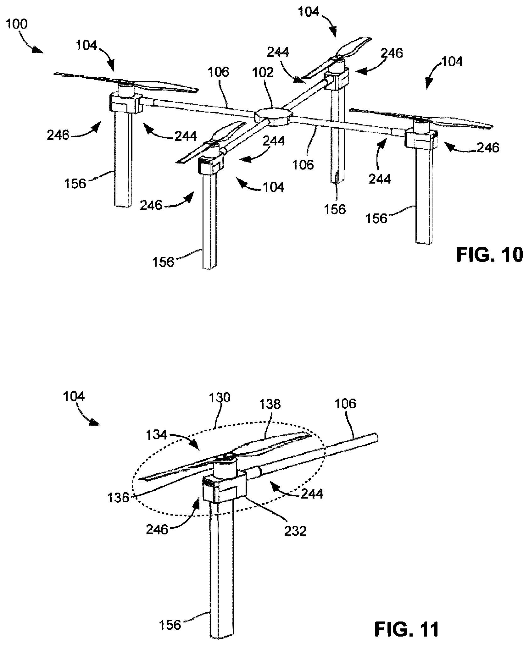 Patent US12312081 Figure 8 – Pilotless transportation aerial-vehicle having distributed-batteries and powering method therefor