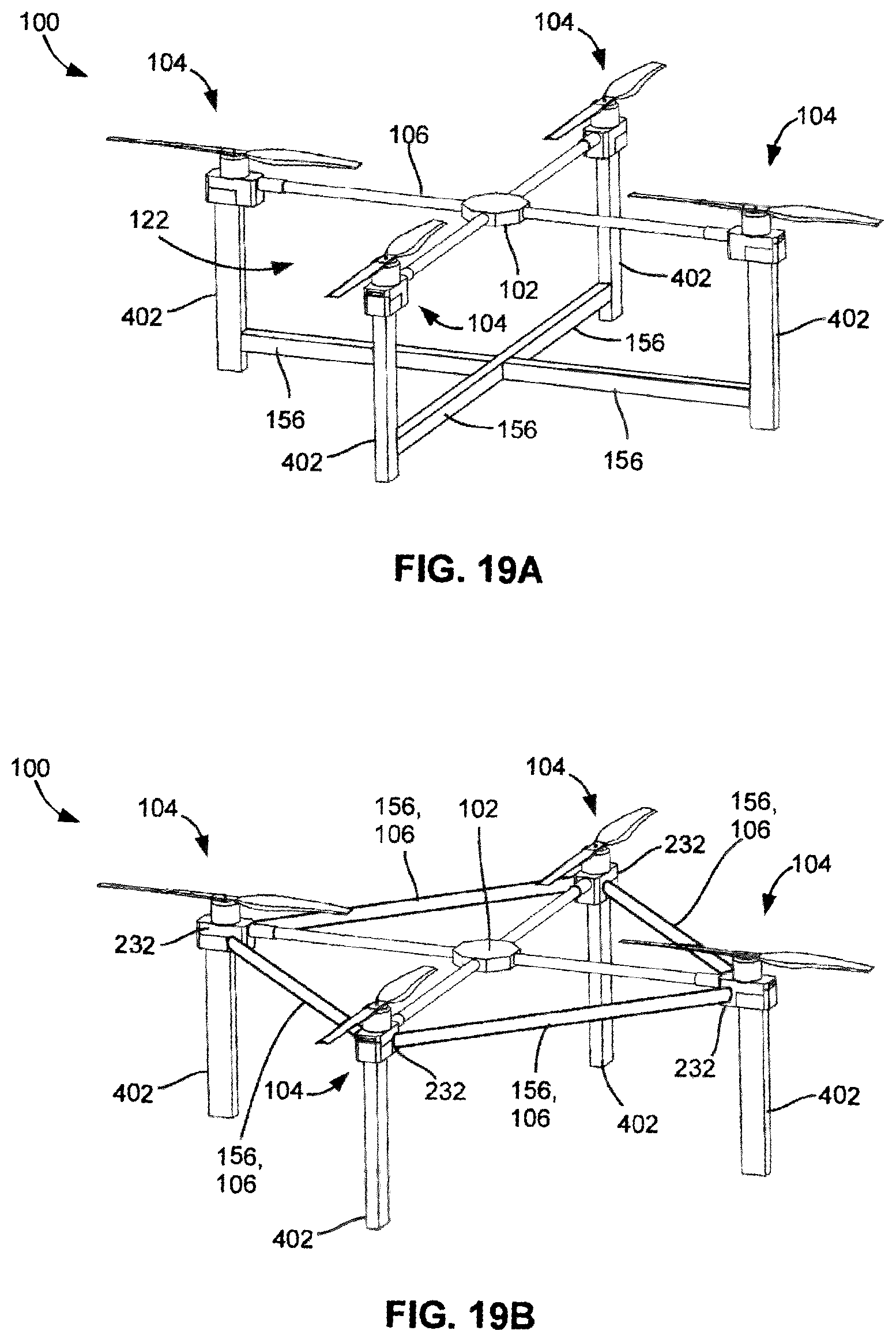 Patent US12312081 Figure 14 – Pilotless transportation aerial-vehicle having distributed-batteries and powering method therefor
