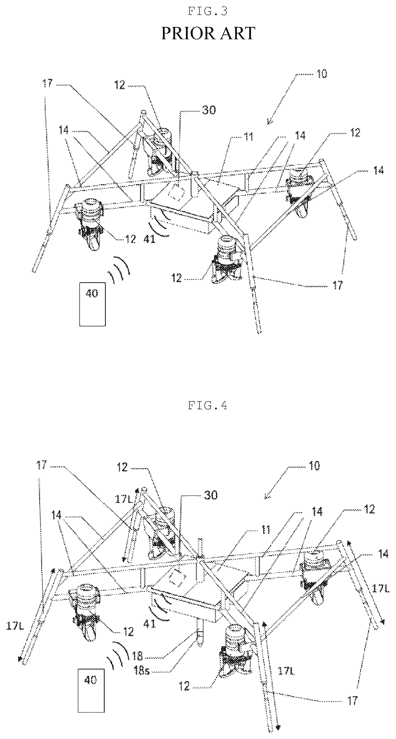 Patent US12312082 Figure 3 – Propulsion device and associated method for controlling the landing of such a propulsion device