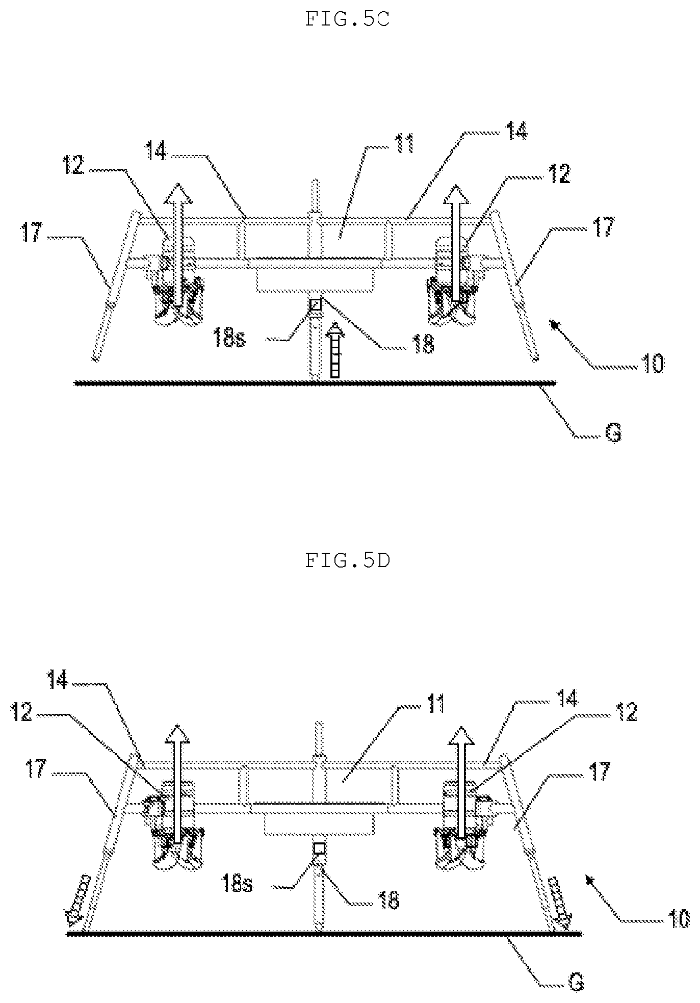 Patent US12312082 Figure 5 – Propulsion device and associated method for controlling the landing of such a propulsion device