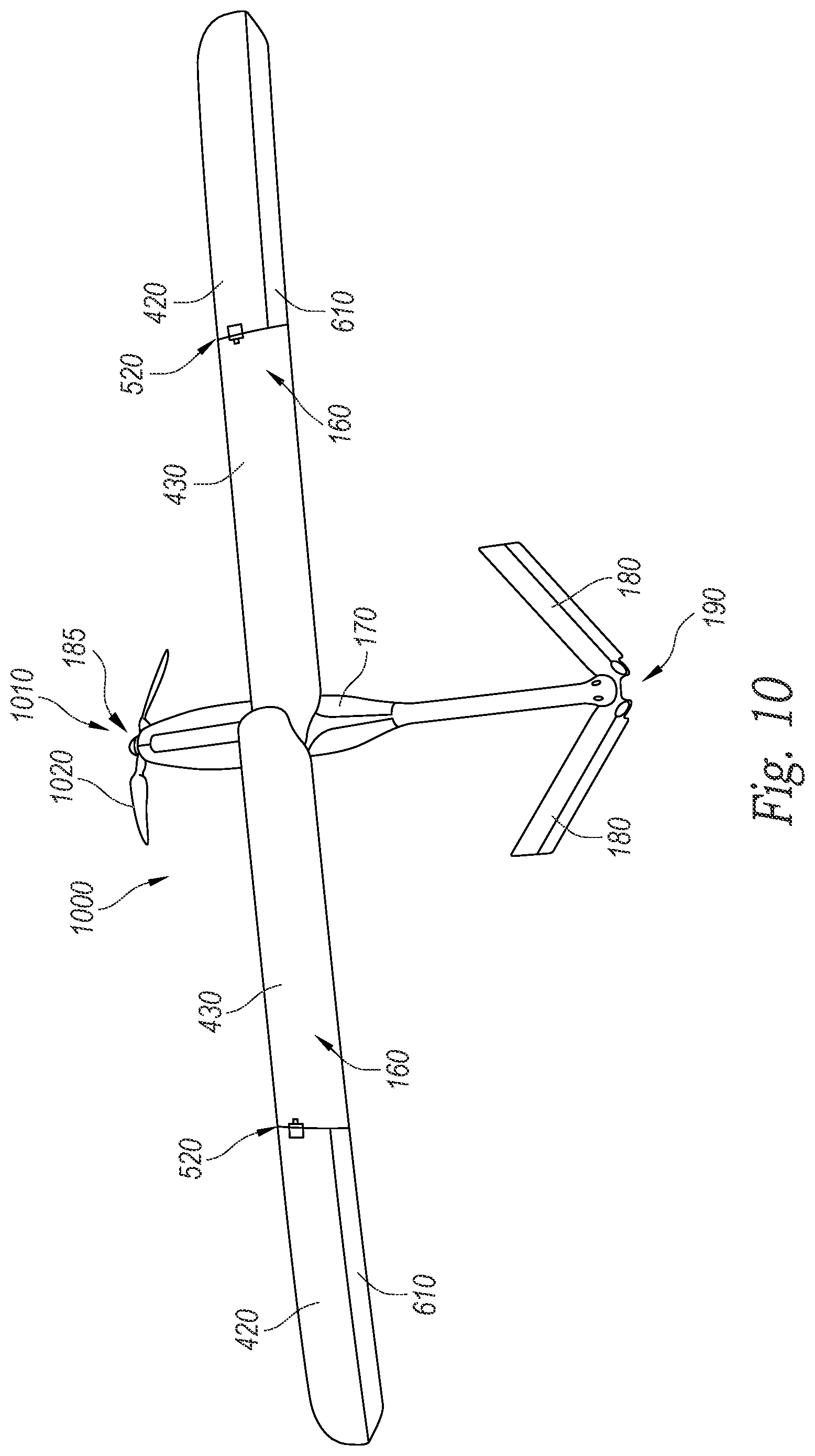 Patent US12312083 Figure 10 – Systems and methods for aerodynamic deployment of wing structures