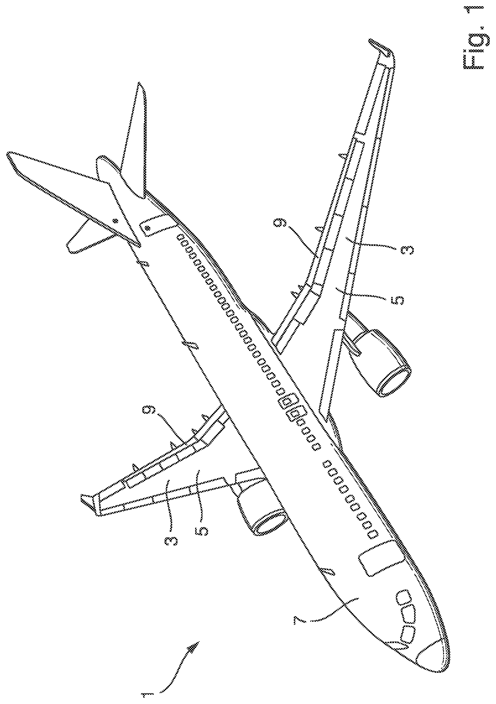 Patent US12312084 — Wing for an aircraft having a flap with a speed brake panel mounted in a rotatable manner — Figure 1