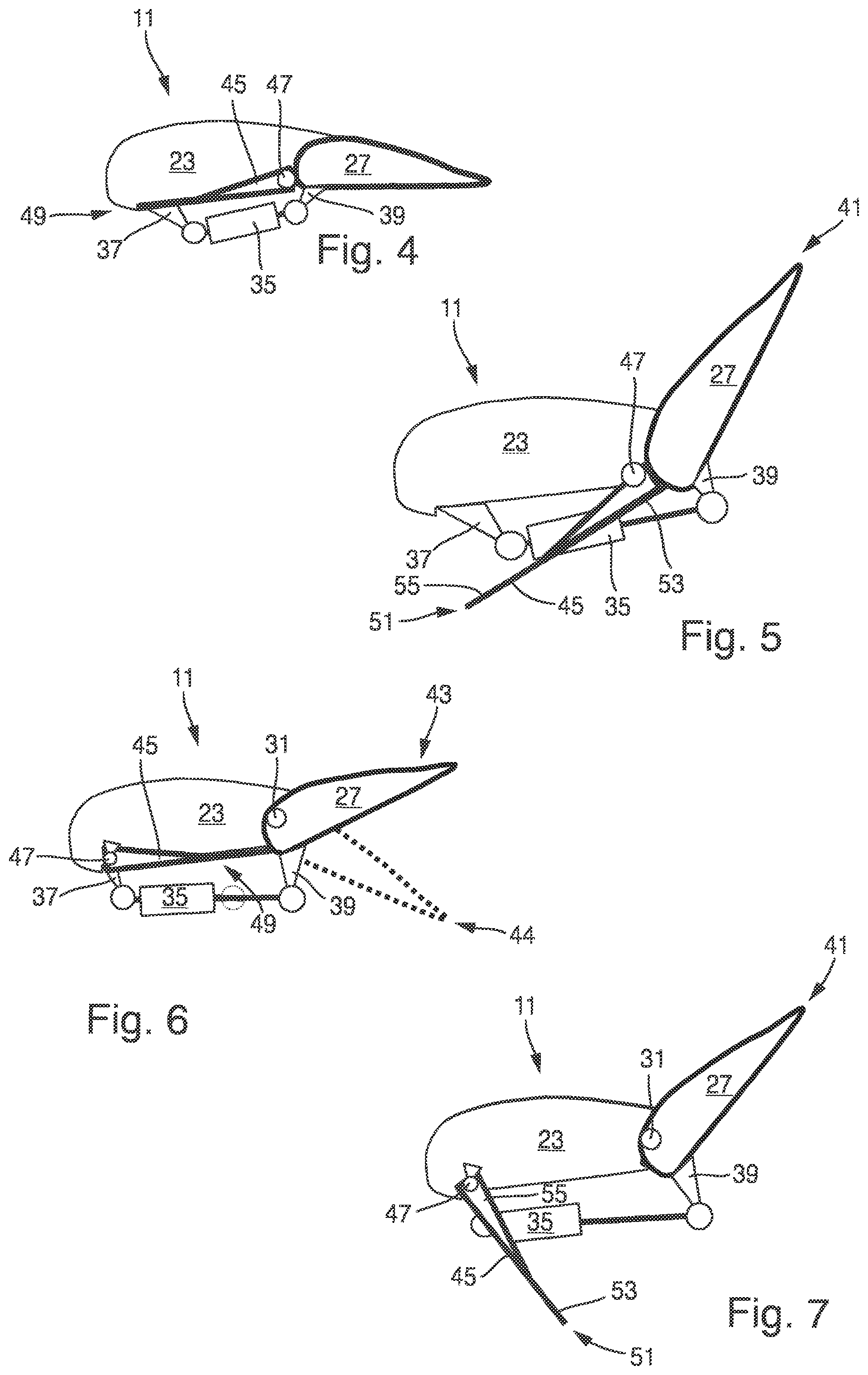 Patent US12312084 Figure 3 – Wing for an aircraft having a flap with a speed brake panel mounted in a rotatable manner