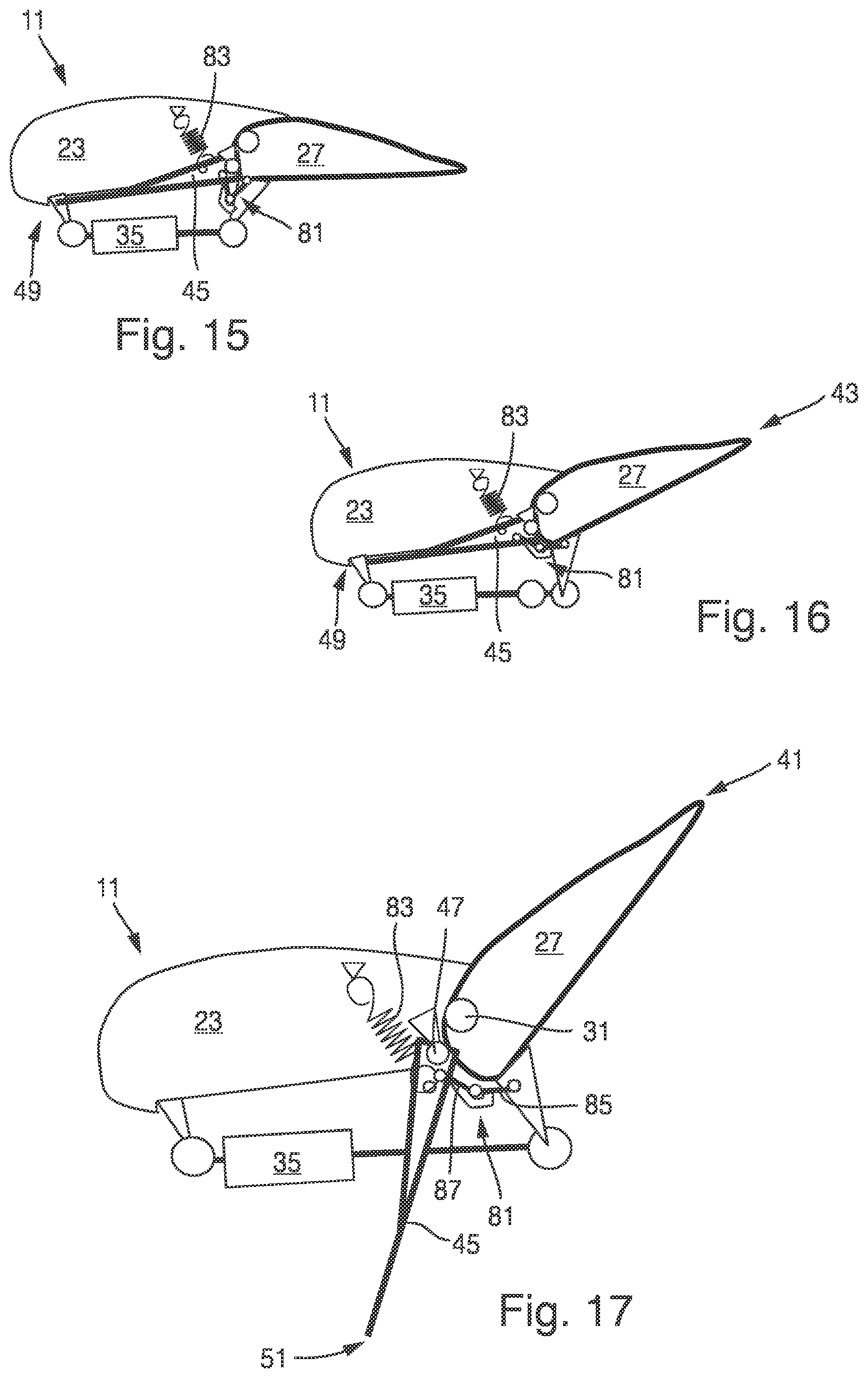 Patent US12312084 Figure 7 – Wing for an aircraft having a flap with a speed brake panel mounted in a rotatable manner