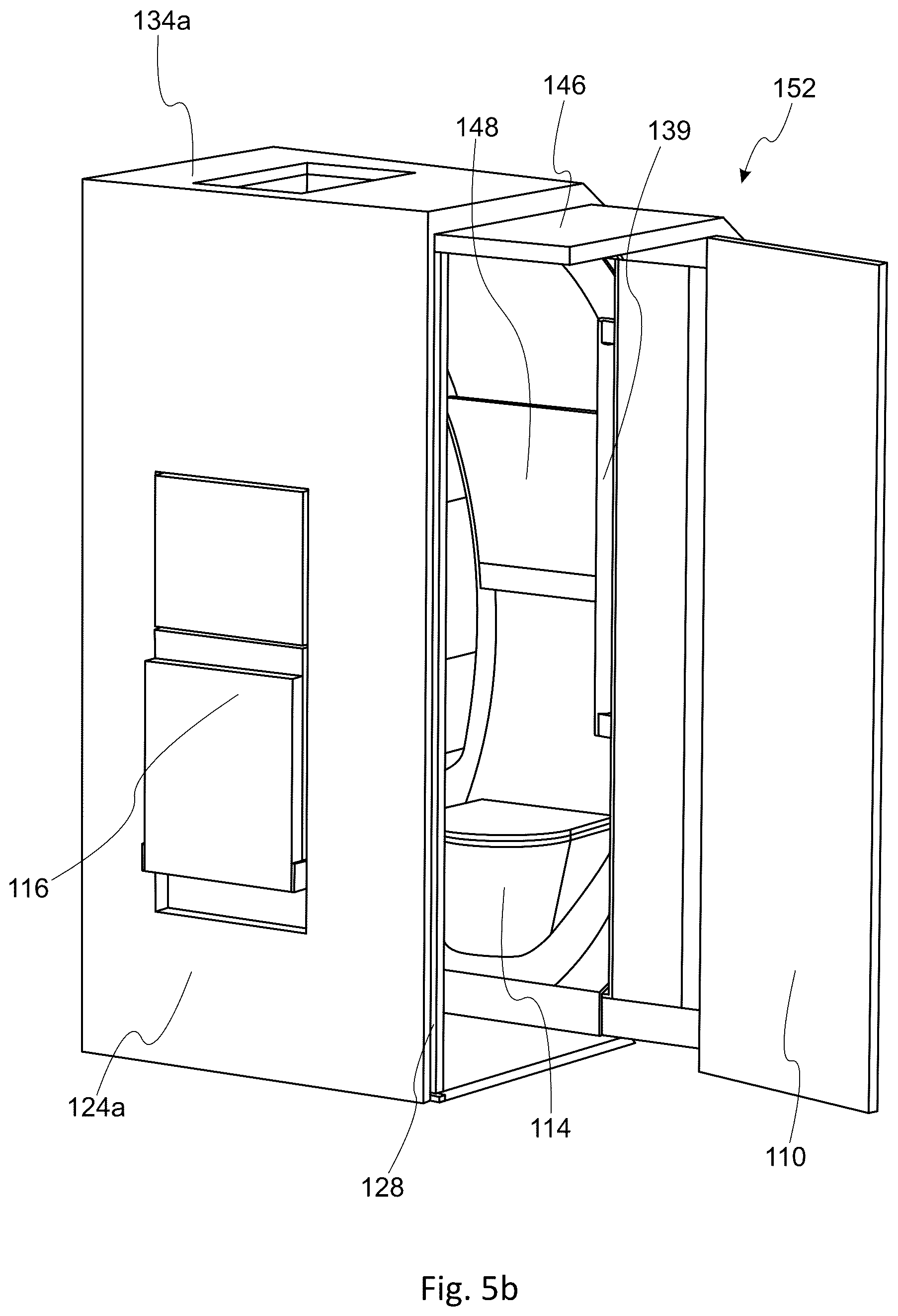 Patent US12312087 Figure 8 – PRM-accessible aircraft lavatory