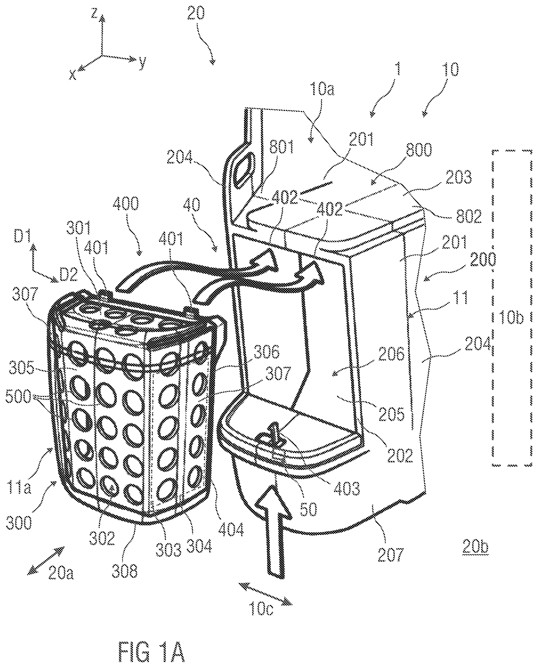 Patent US12312088 Figure 1 – Passenger seating arrangement