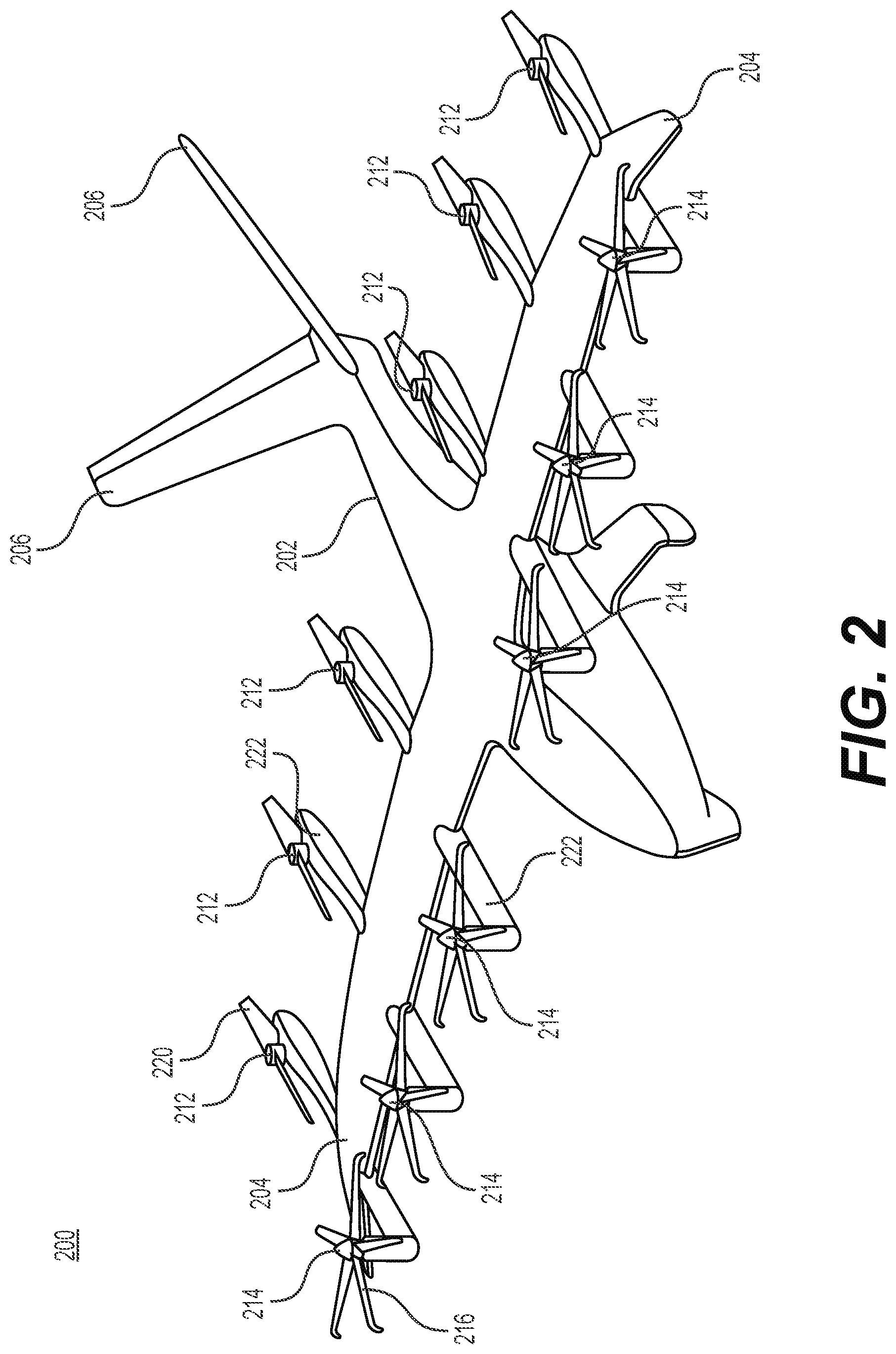 Patent US12312091 Figure 2 – Systems and methods for improved gearboxes for evtol aircraft