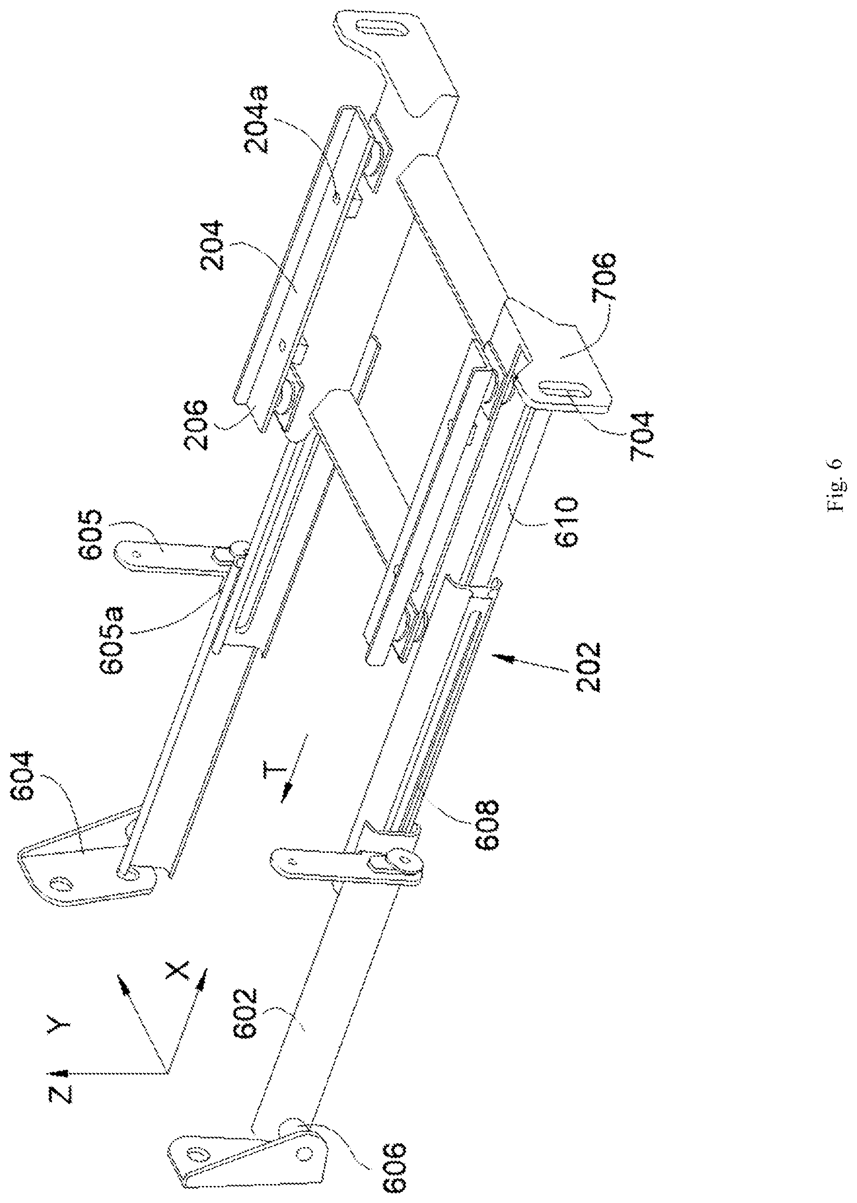 Patent US12312096 Figure 6 – Assembly for an aircraft, said assembly comprising a pylon and a reservoir containing an extinguishing fluid