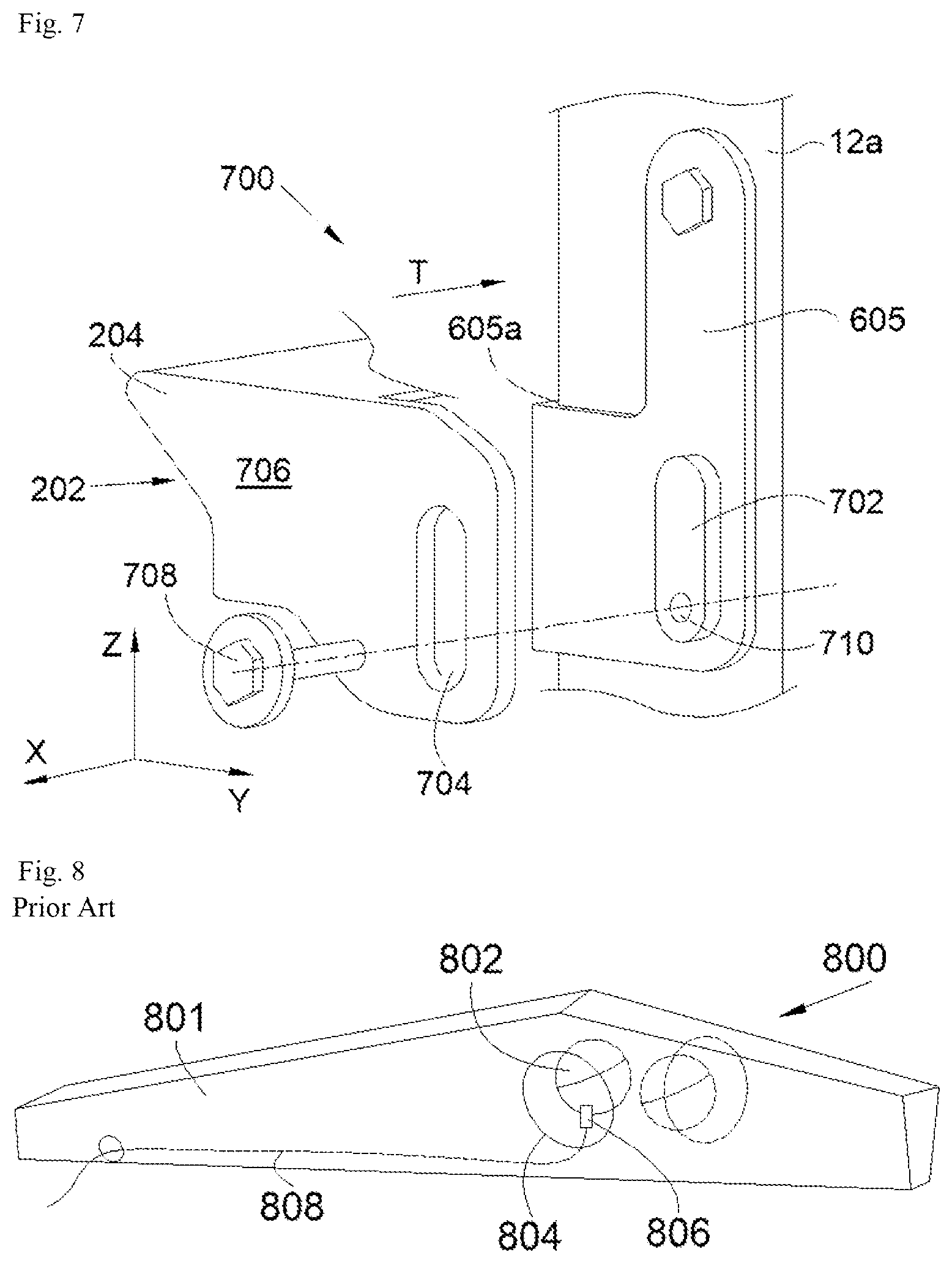 Patent US12312096 Figure 7 – Assembly for an aircraft, said assembly comprising a pylon and a reservoir containing an extinguishing fluid