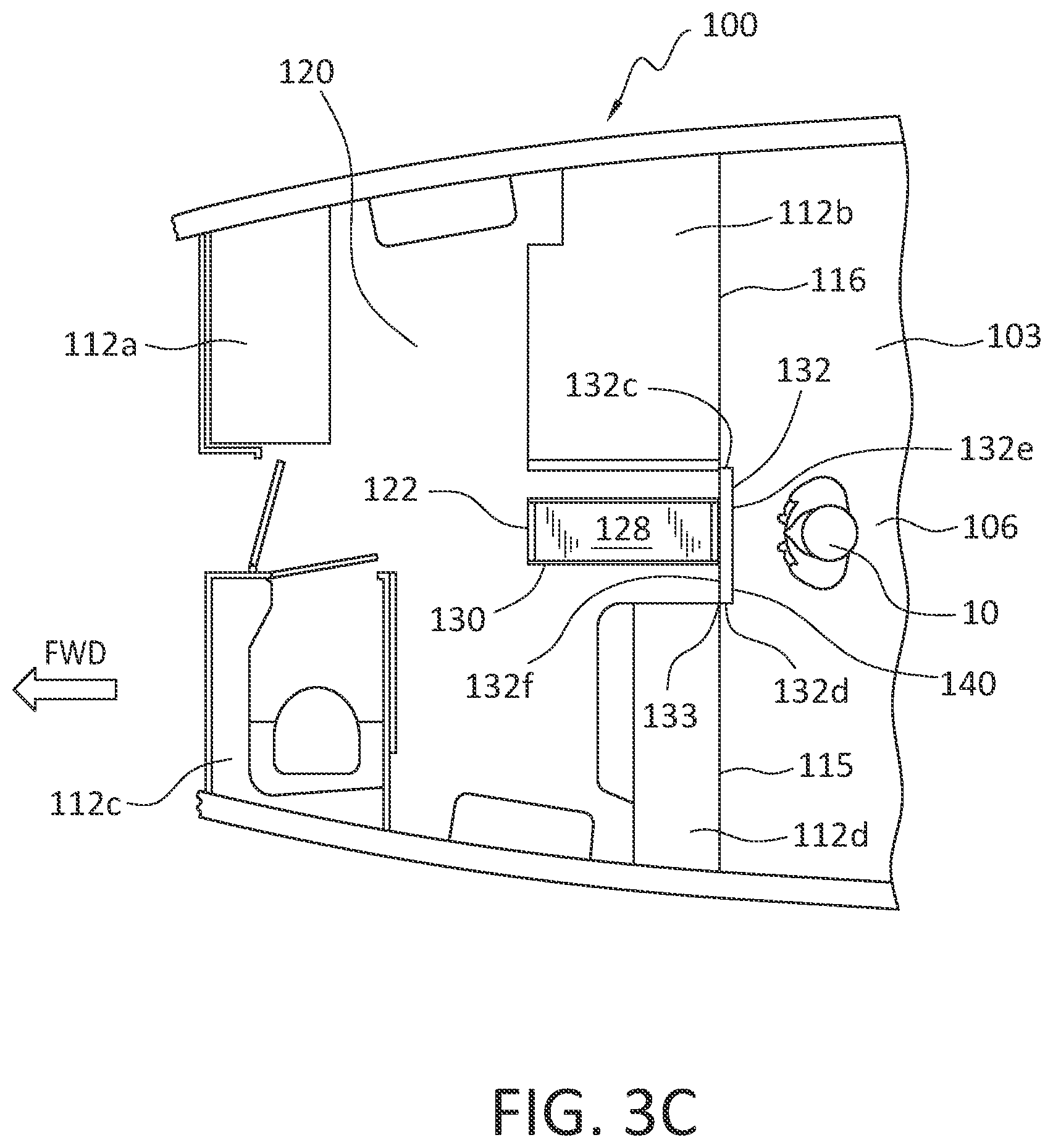 Patent US12312097 Figure 5 – Hybrid barrier for aircraft cabin