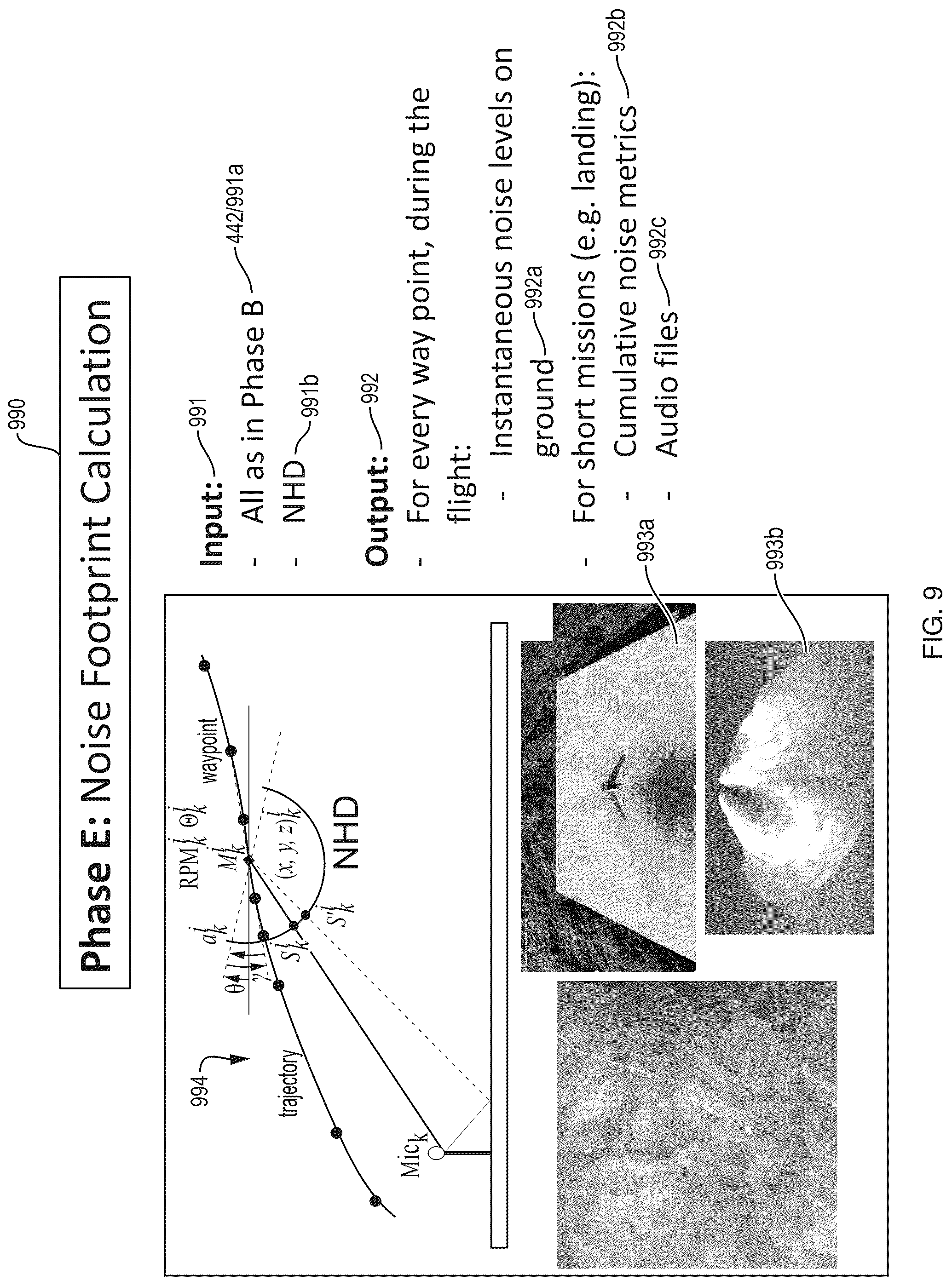 Patent US12312100 Figure 9 – Assessing vehicle noise