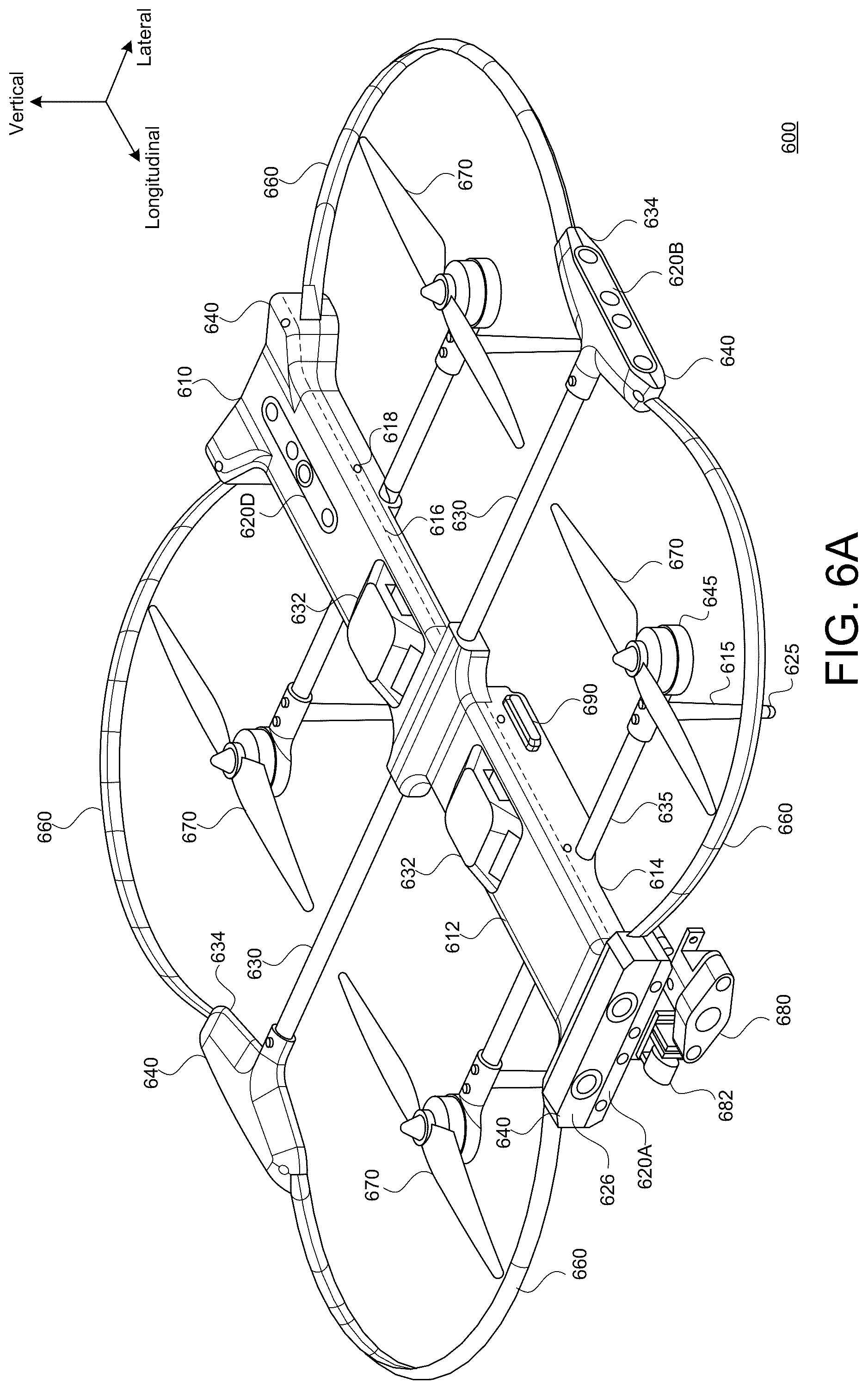 Patent US12312105 Figure 6 – Base station for drone alignment