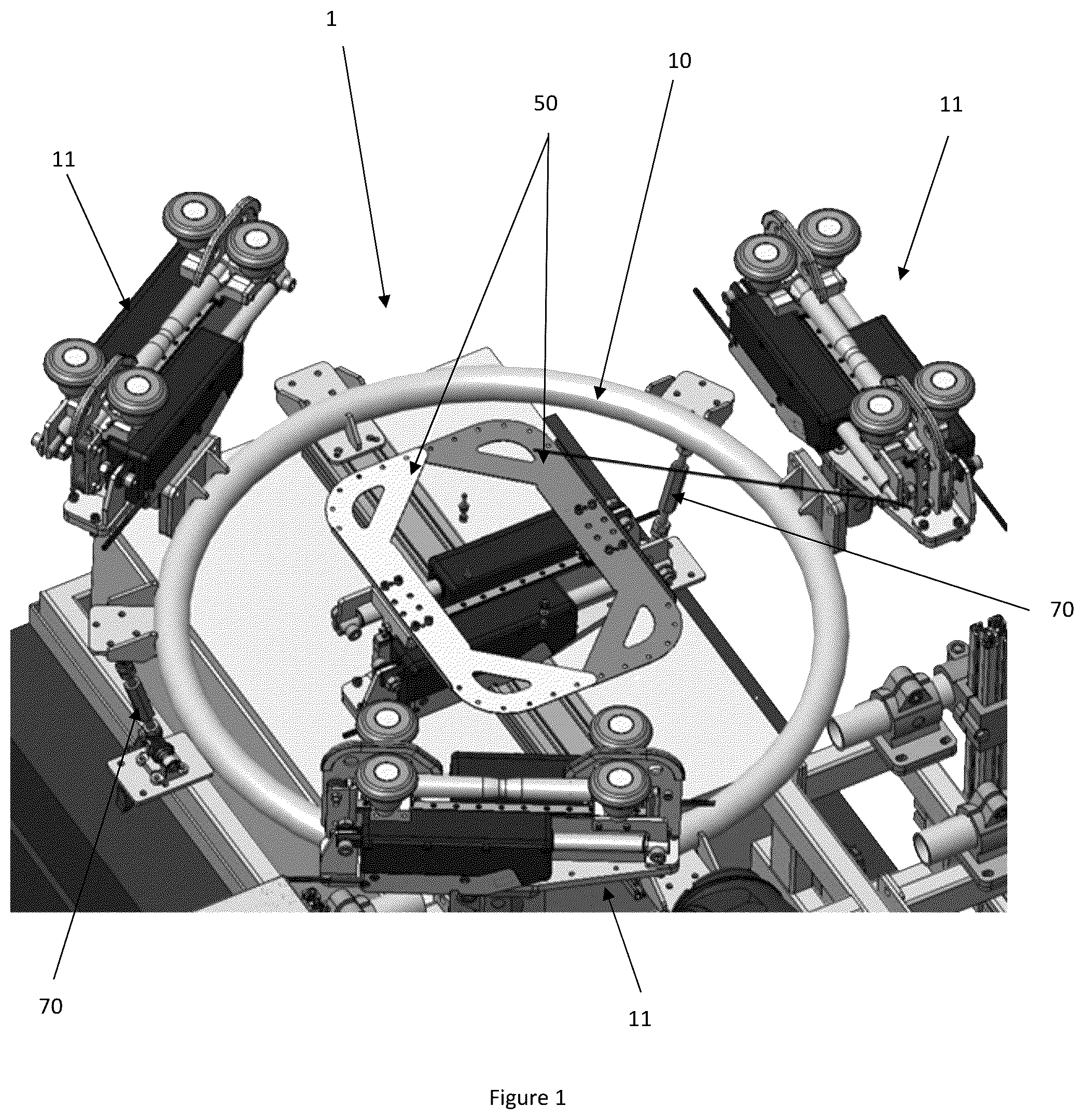 Patent US12312108 Figure 1 – Logistics station for drones