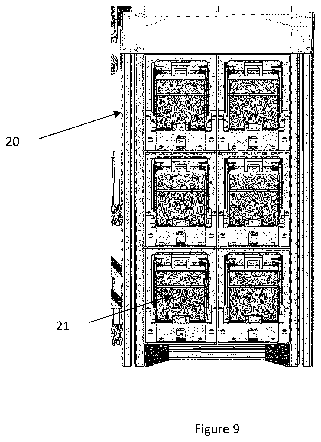 Patent US12312108 Figure 6 – Logistics station for drones