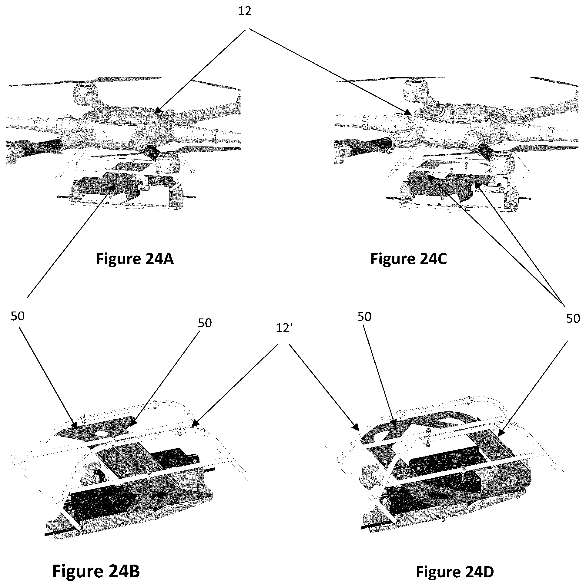 Patent US12312108 Figure 14 – Logistics station for drones