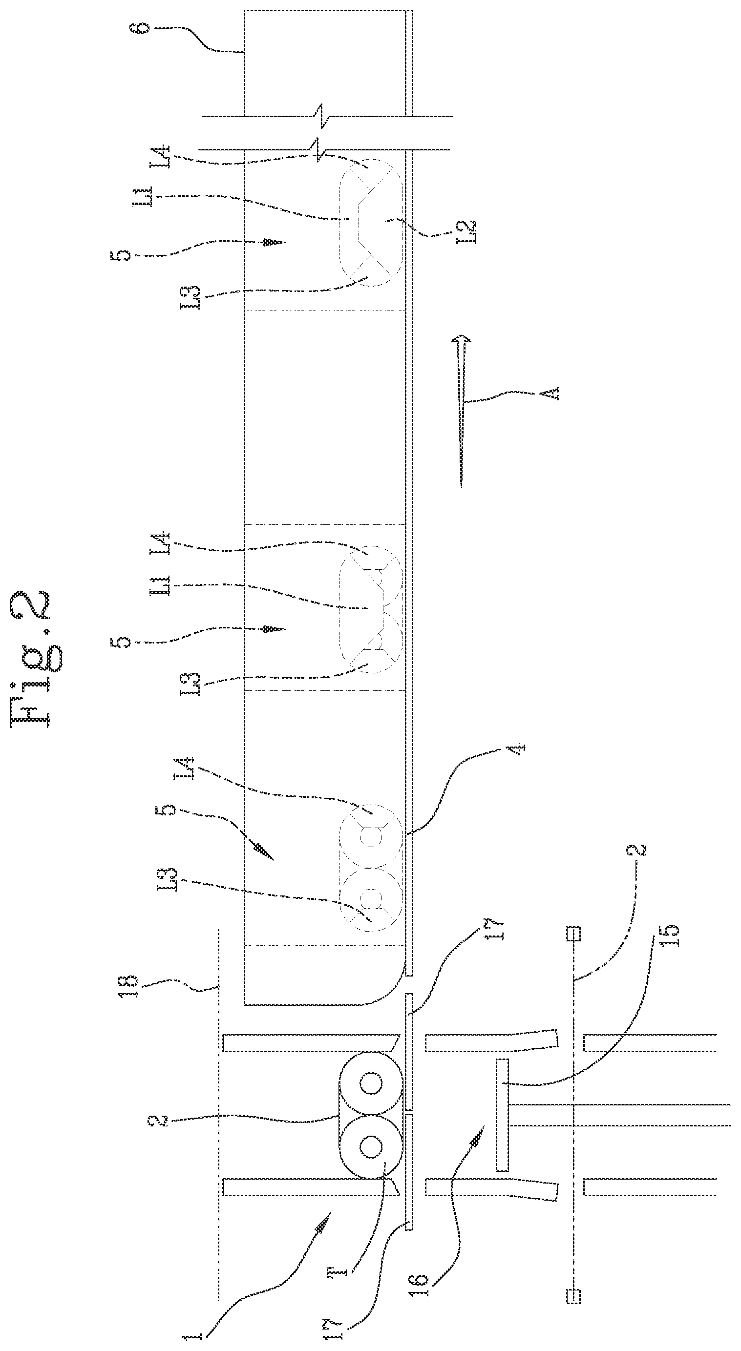 Patent US12312110 Figure 2 – Machine for packaging groups of products in a roll