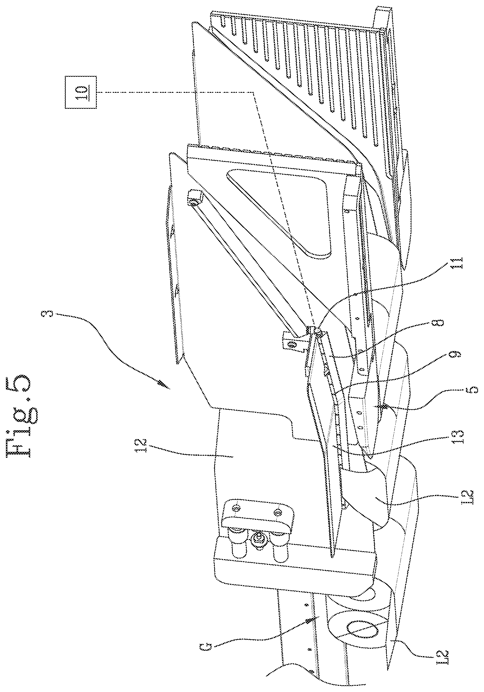 Patent US12312110 Figure 5 – Machine for packaging groups of products in a roll
