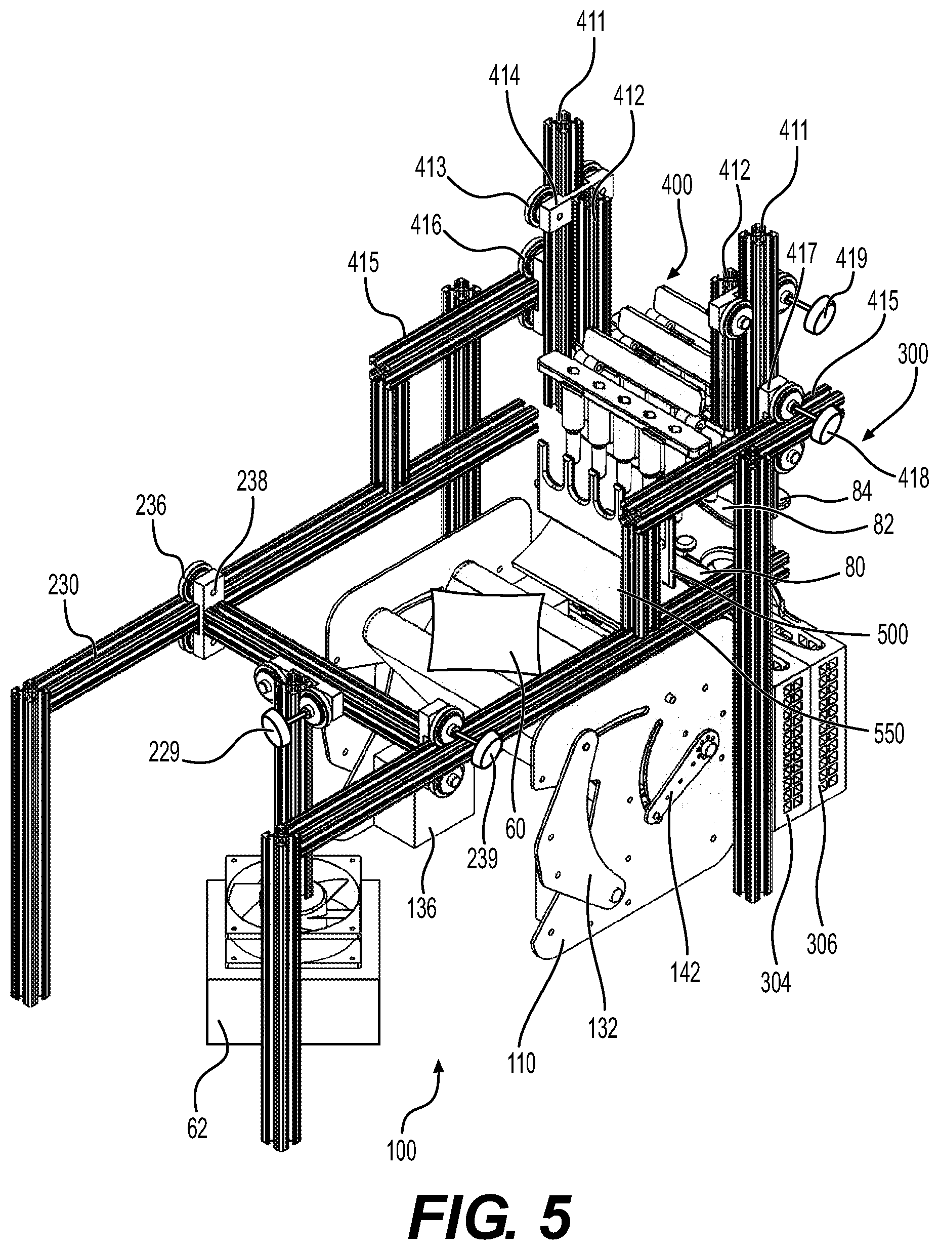 Patent US12312111 Figure 5 – Method for providing at least one utensil wrapped in a napkin, apparatus for wrapping a napkin around at least one utensil, utensil picker and magazine for storing utensils