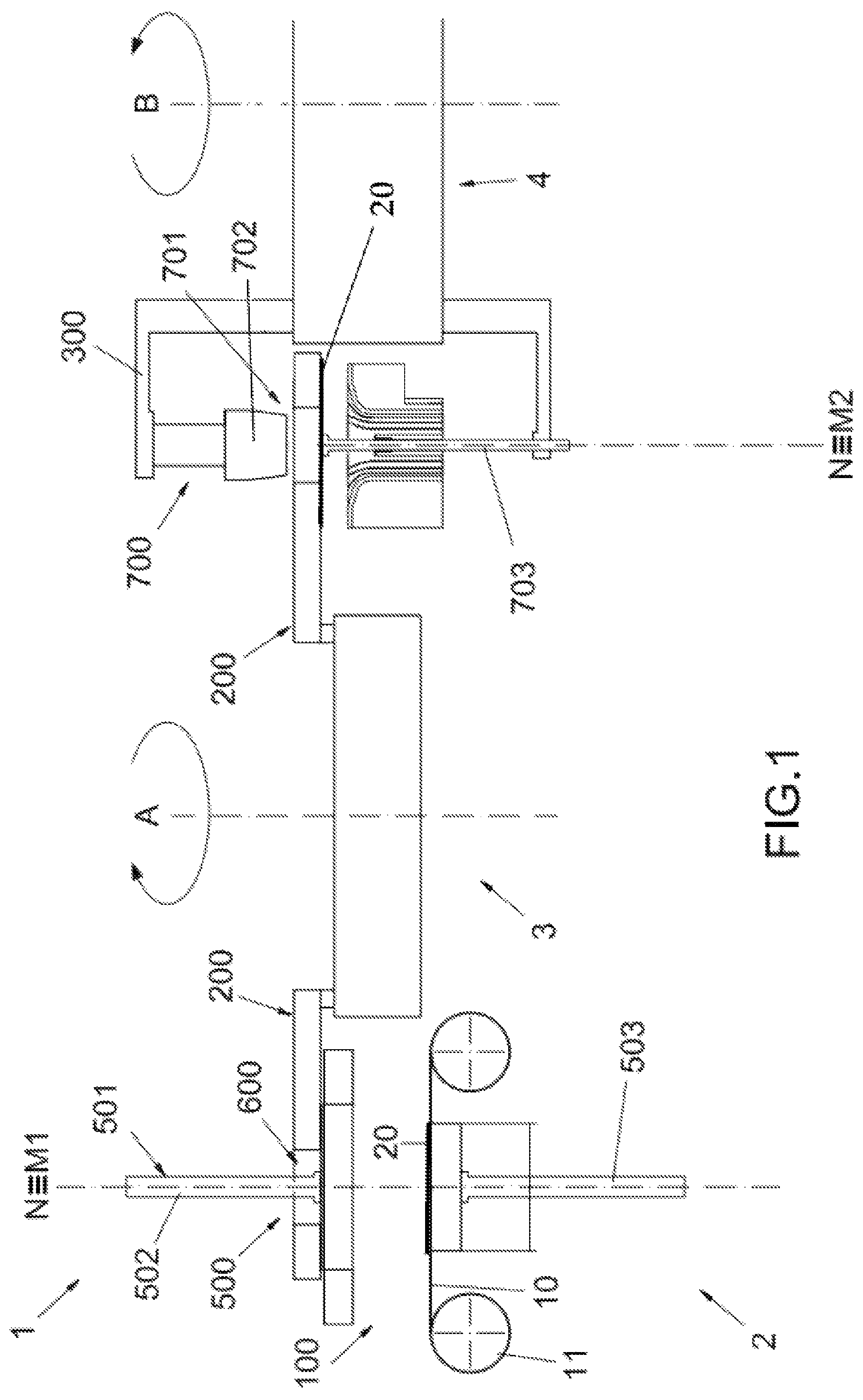 Patent US12312112 Figure 1 – Apparatus for the manufacture of a filter for disposable capsules for the preparation of beverages