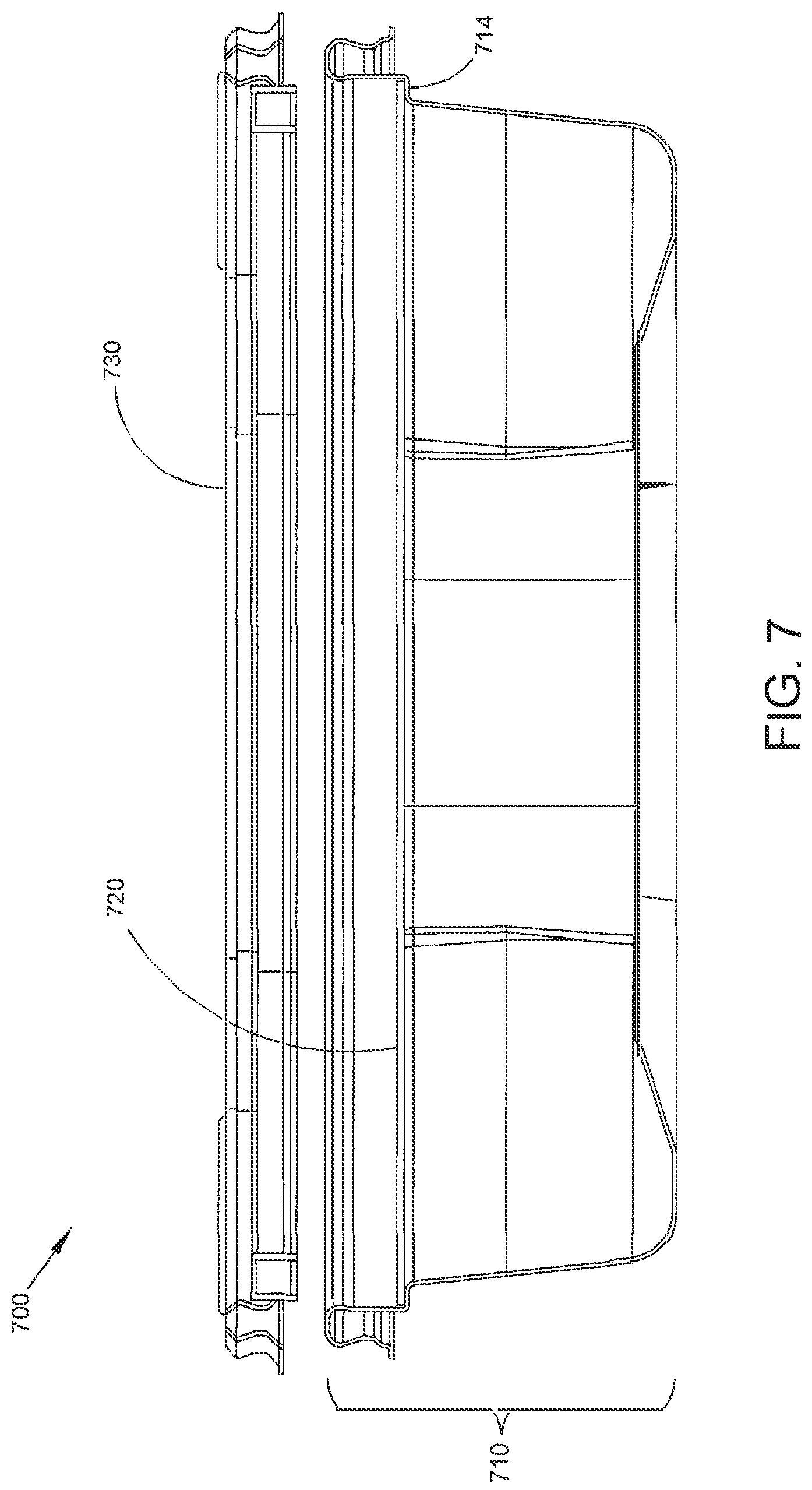 Patent US12312121 Figure 7 – System and method for framed lid