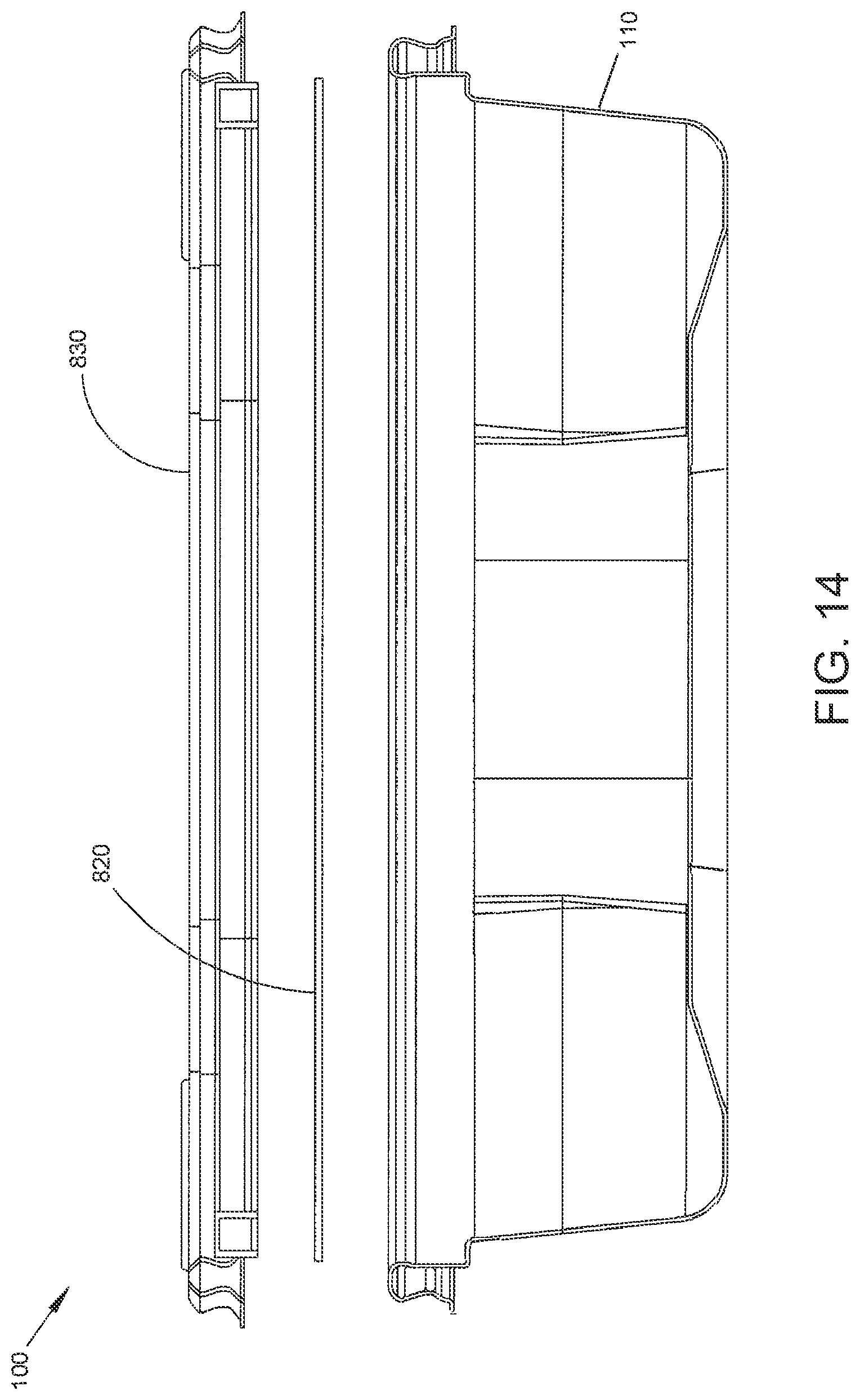 Patent US12312121 Figure 16 – System and method for framed lid