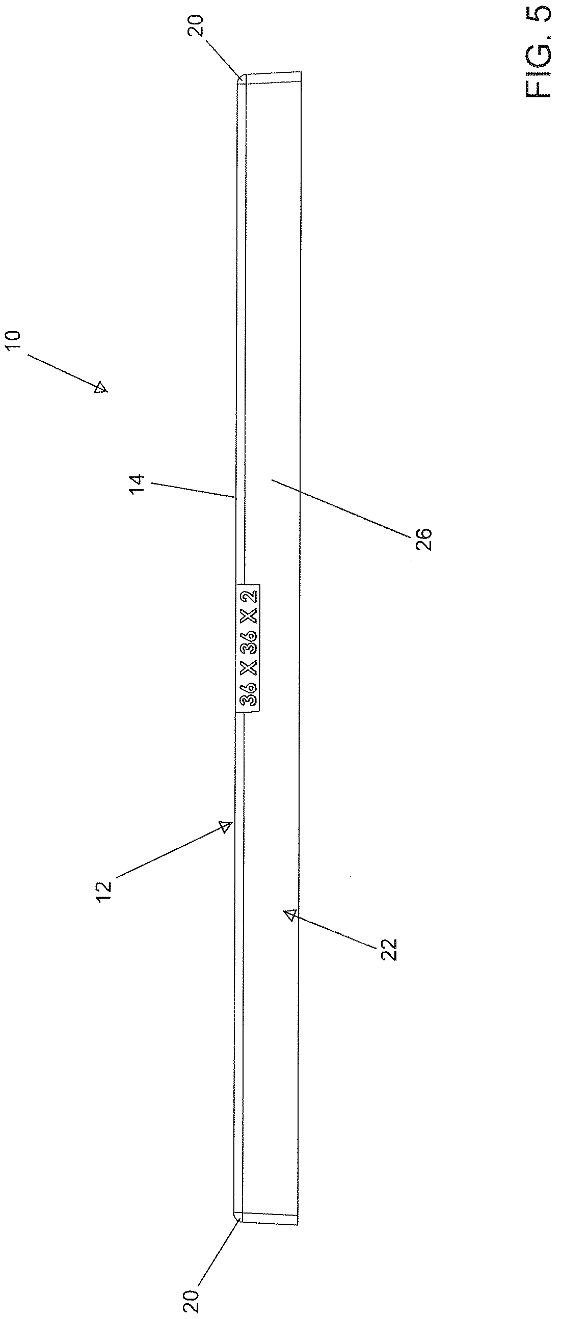 Patent US12312123 Figure 5 – Molded equipment pad with arc-shaped ribs
