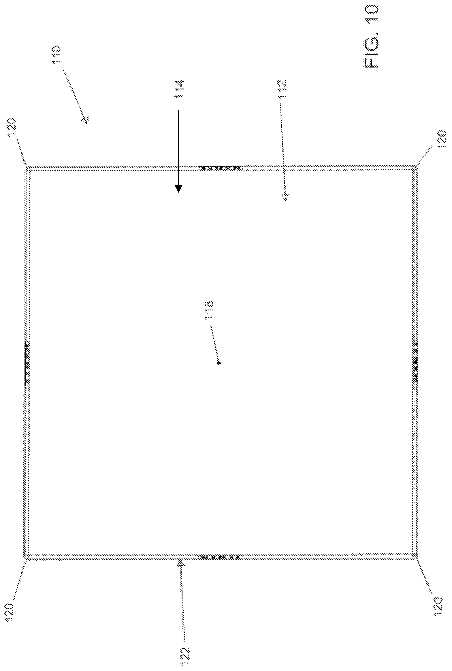 Patent US12312123 Figure 10 – Molded equipment pad with arc-shaped ribs