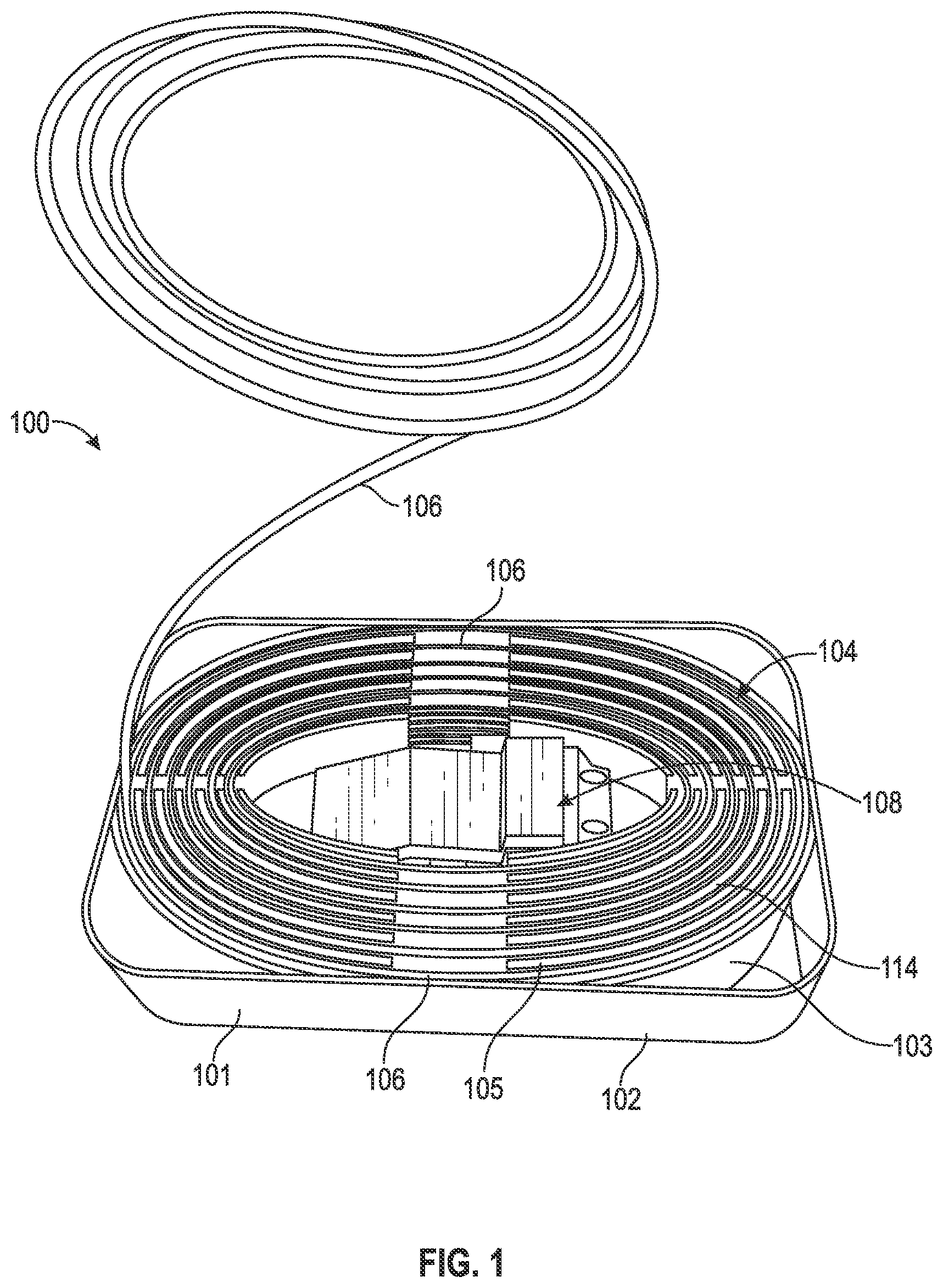 Patent US12312128 Figure 1 – Shock tube coil system