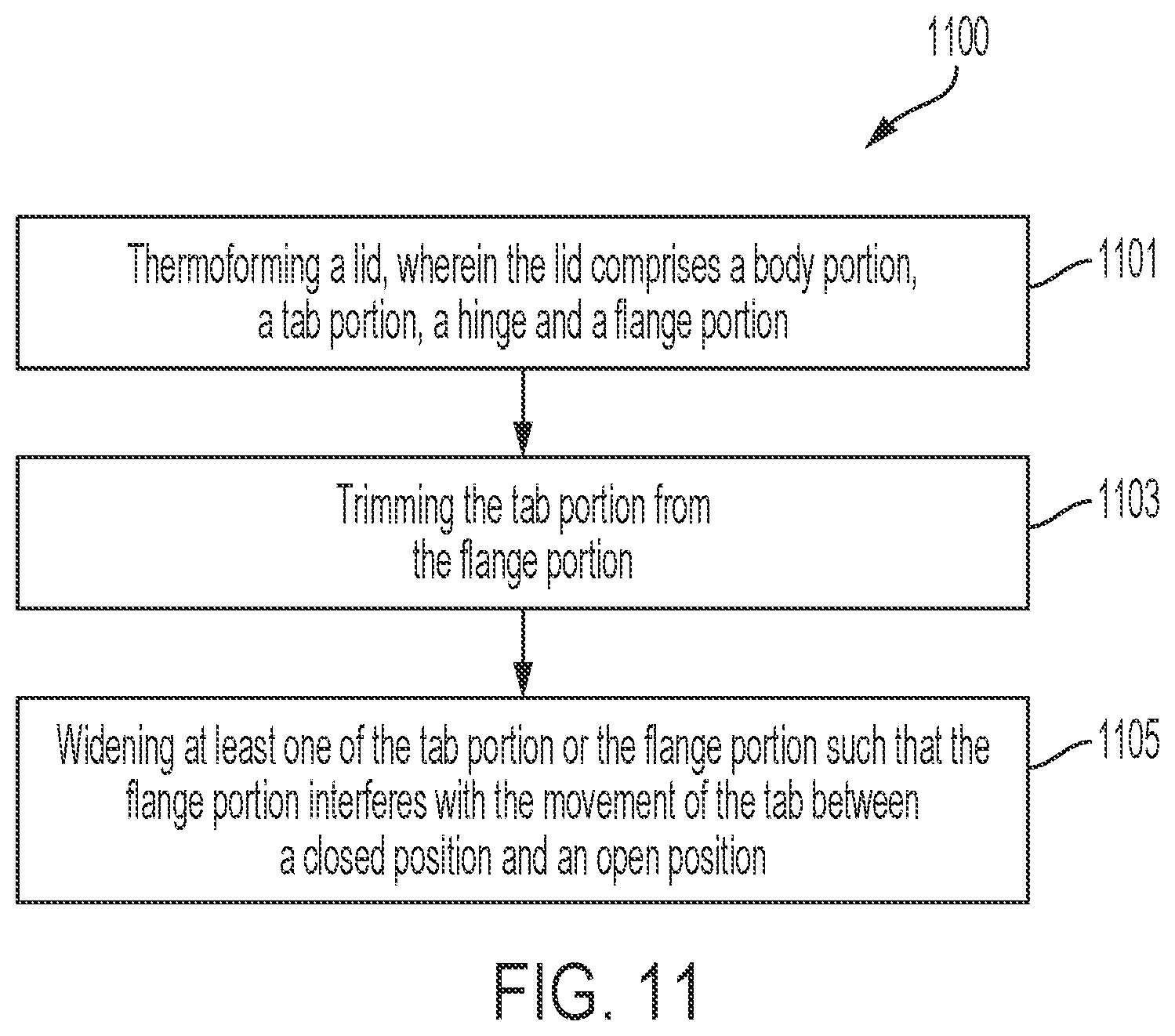 Patent US12312129 Figure 12 – Thermoformed closure with overlapping tab