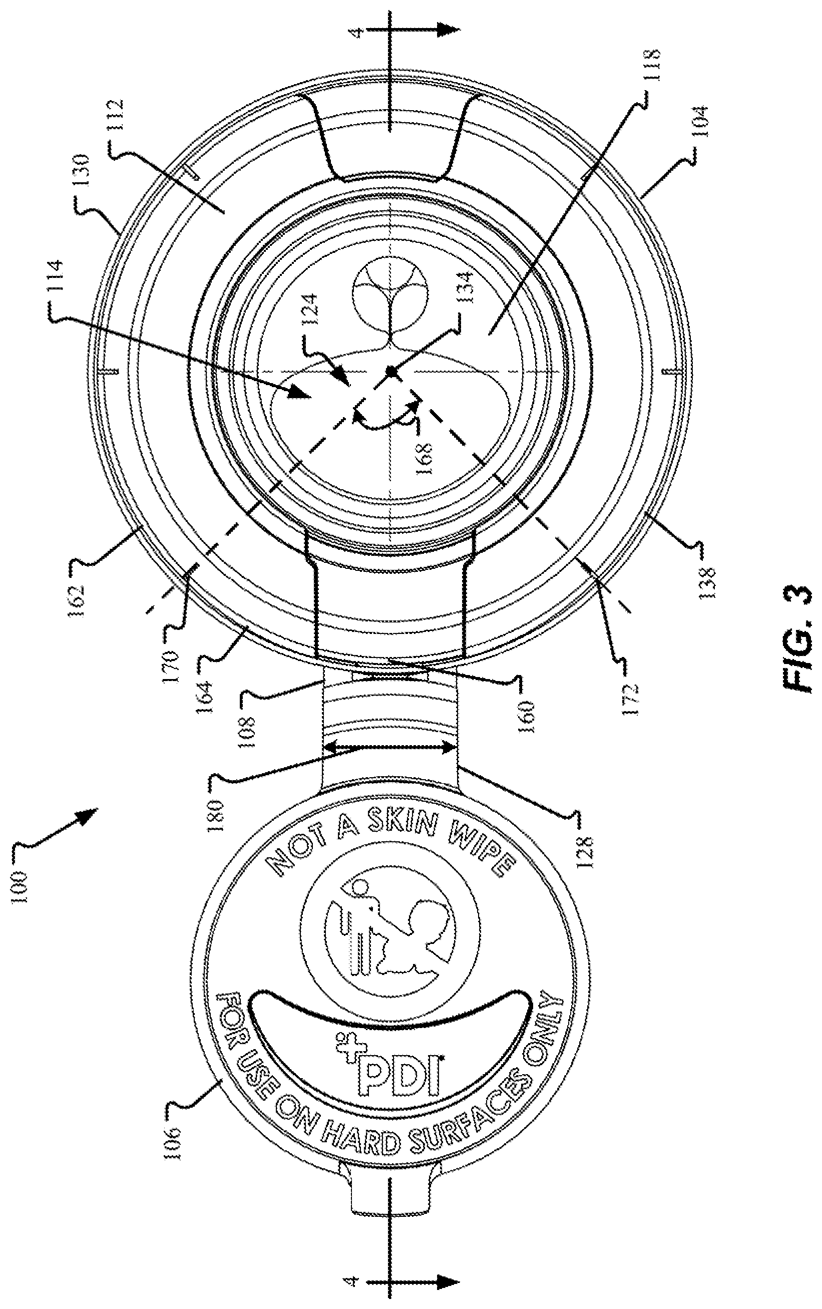Patent US12312130 Figure 3 – Lid for container