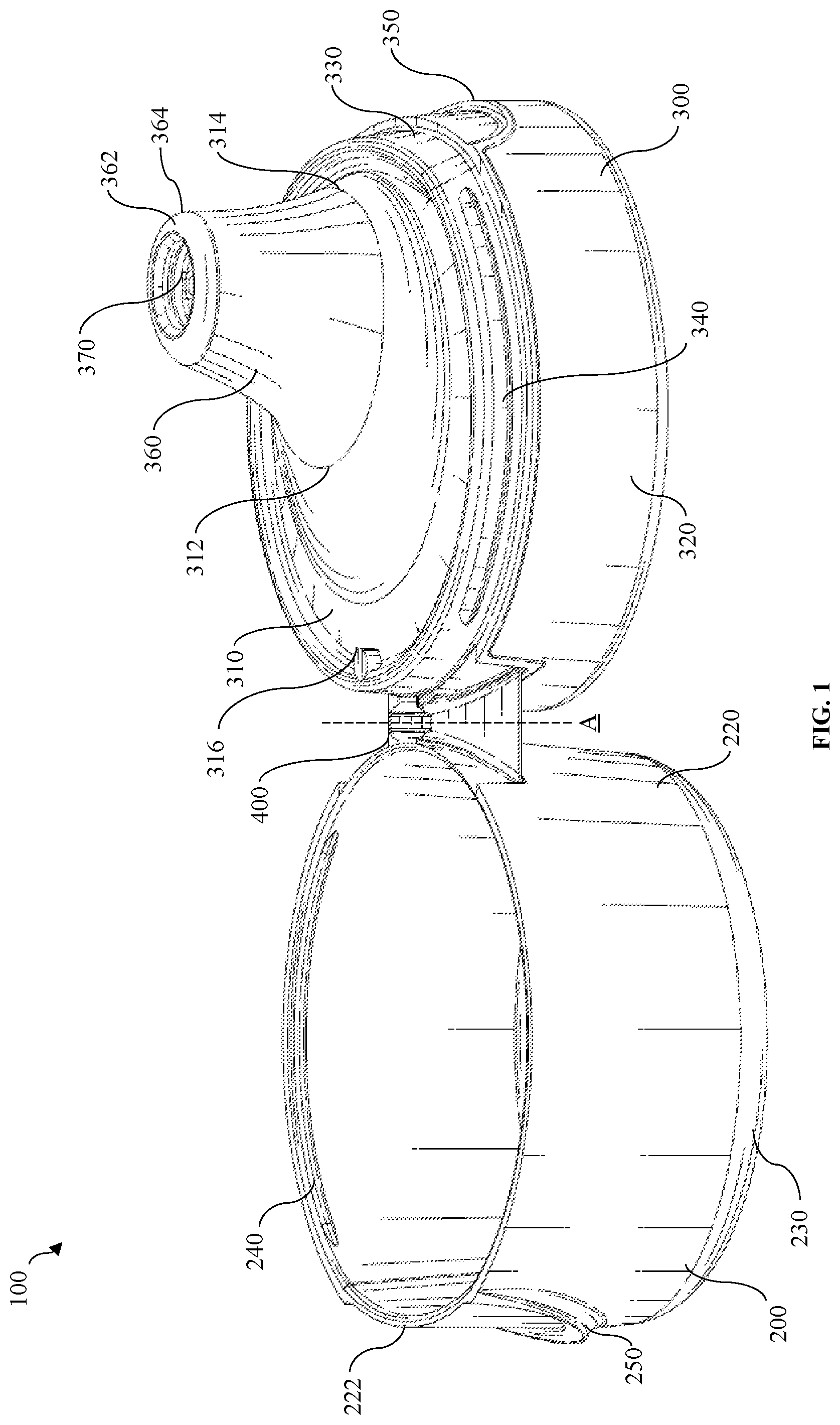 Patent US12312131 Figure 1 – Flow control closure
