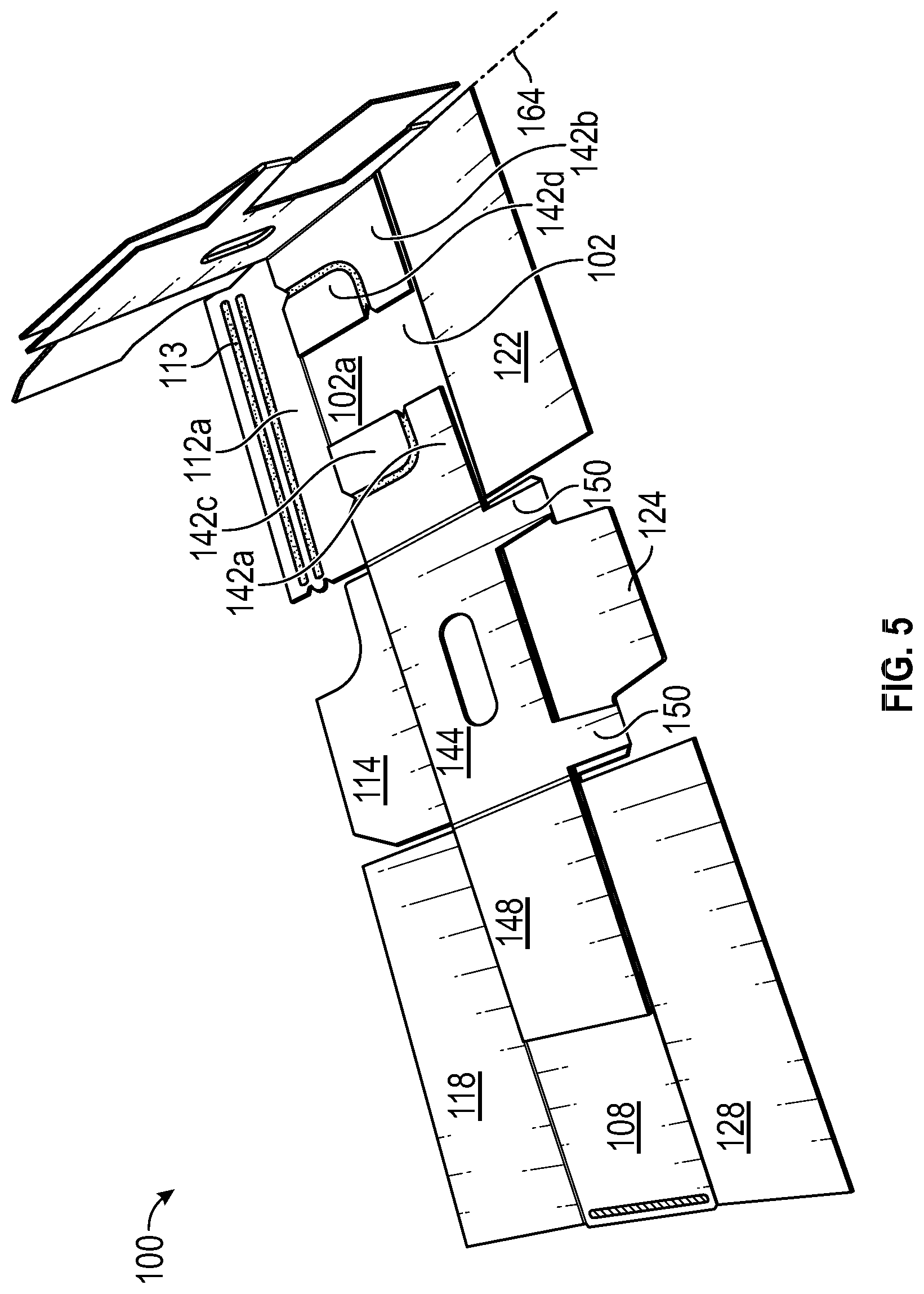 Patent US12312134 Figure 5 – Display ready corrugated packaging with double corner construction